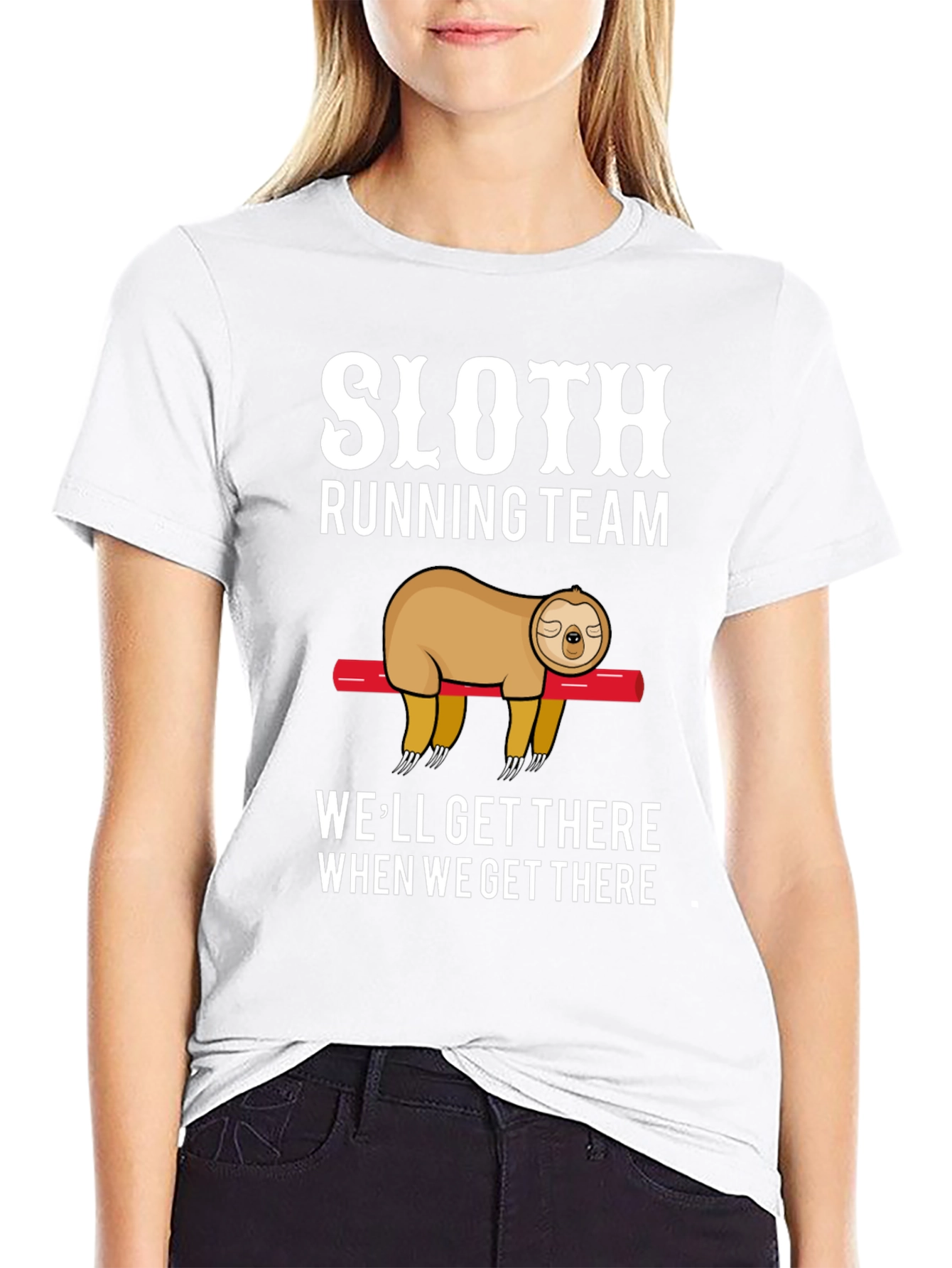 Sloth Running Team T-Shirt - Funny Lazy Design