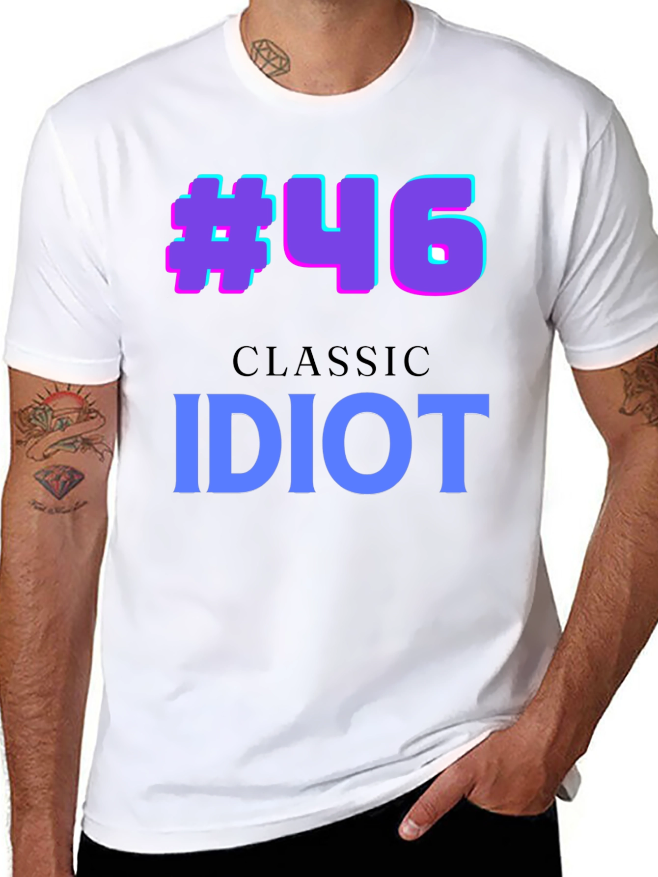 #46 Classic Idiot T-Shirt - Graphic Tee