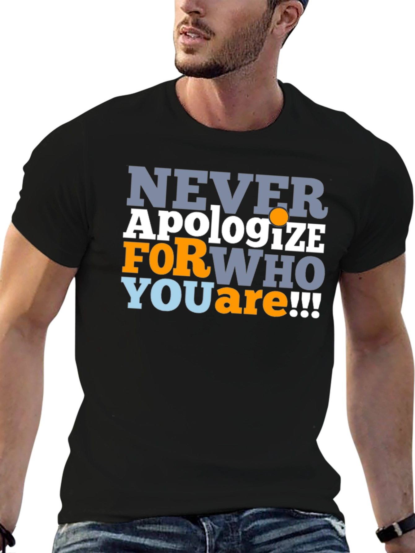 Never Apologize Mens Graphic T-Shirt