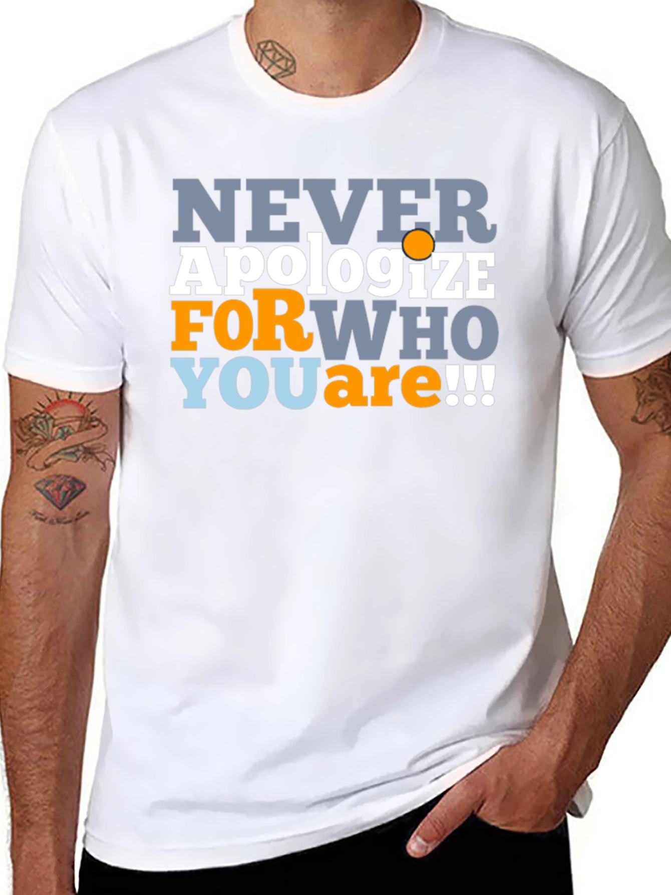 Never Apologize Mens Graphic T-Shirt