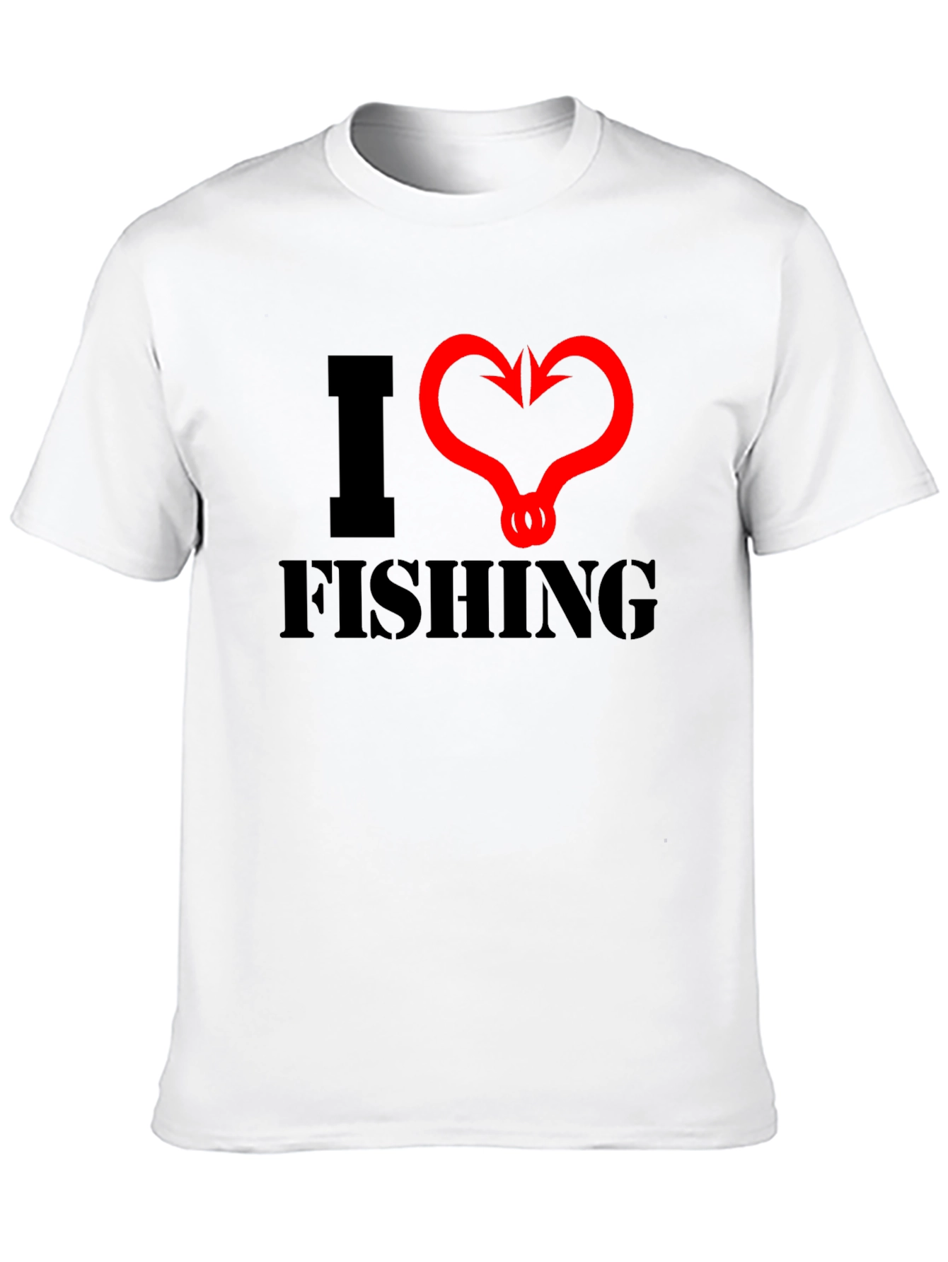 I Heart Fishing Black T-Shirt