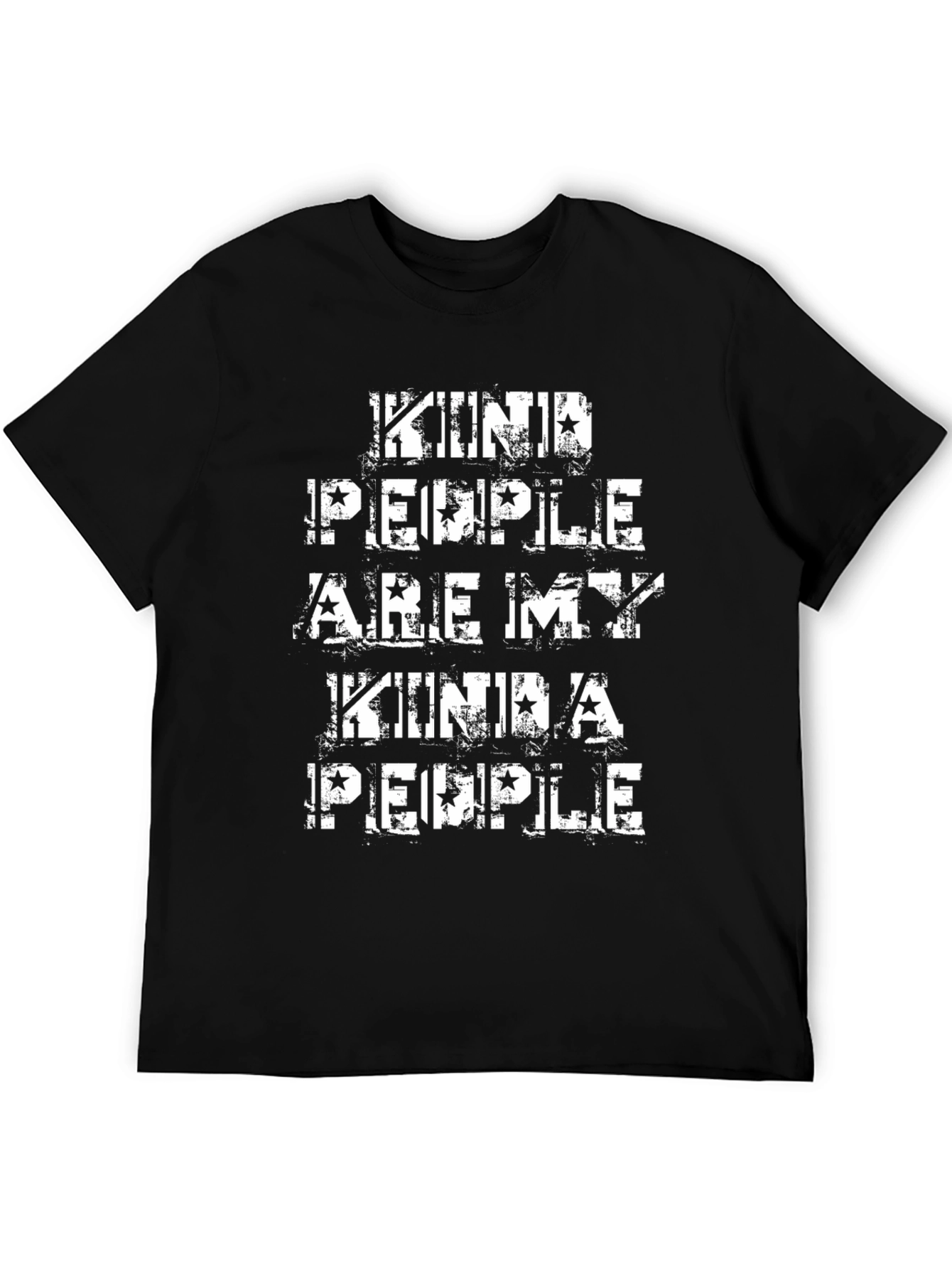 Kind People Graphic Tee - Black Cotton T-Shirt
