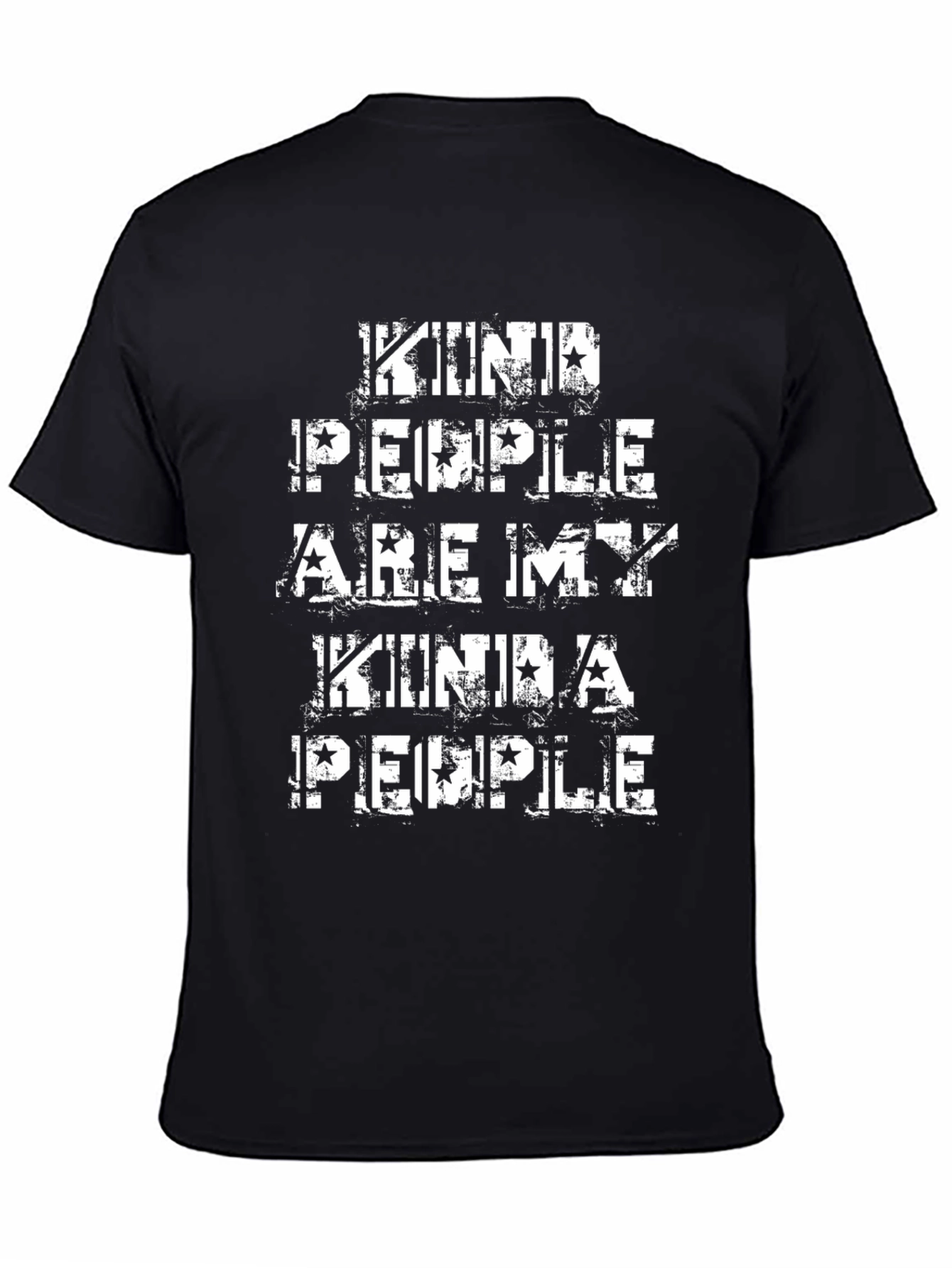 Kind People Graphic Tee - Black Cotton T-Shirt