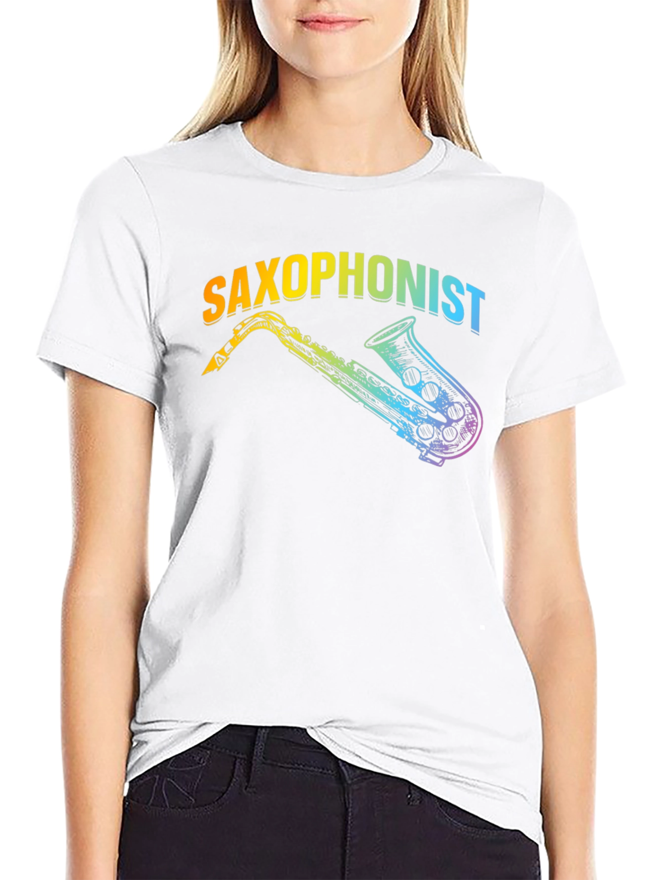 Saxophonist Rainbow T-Shirt - Music Lover Tee