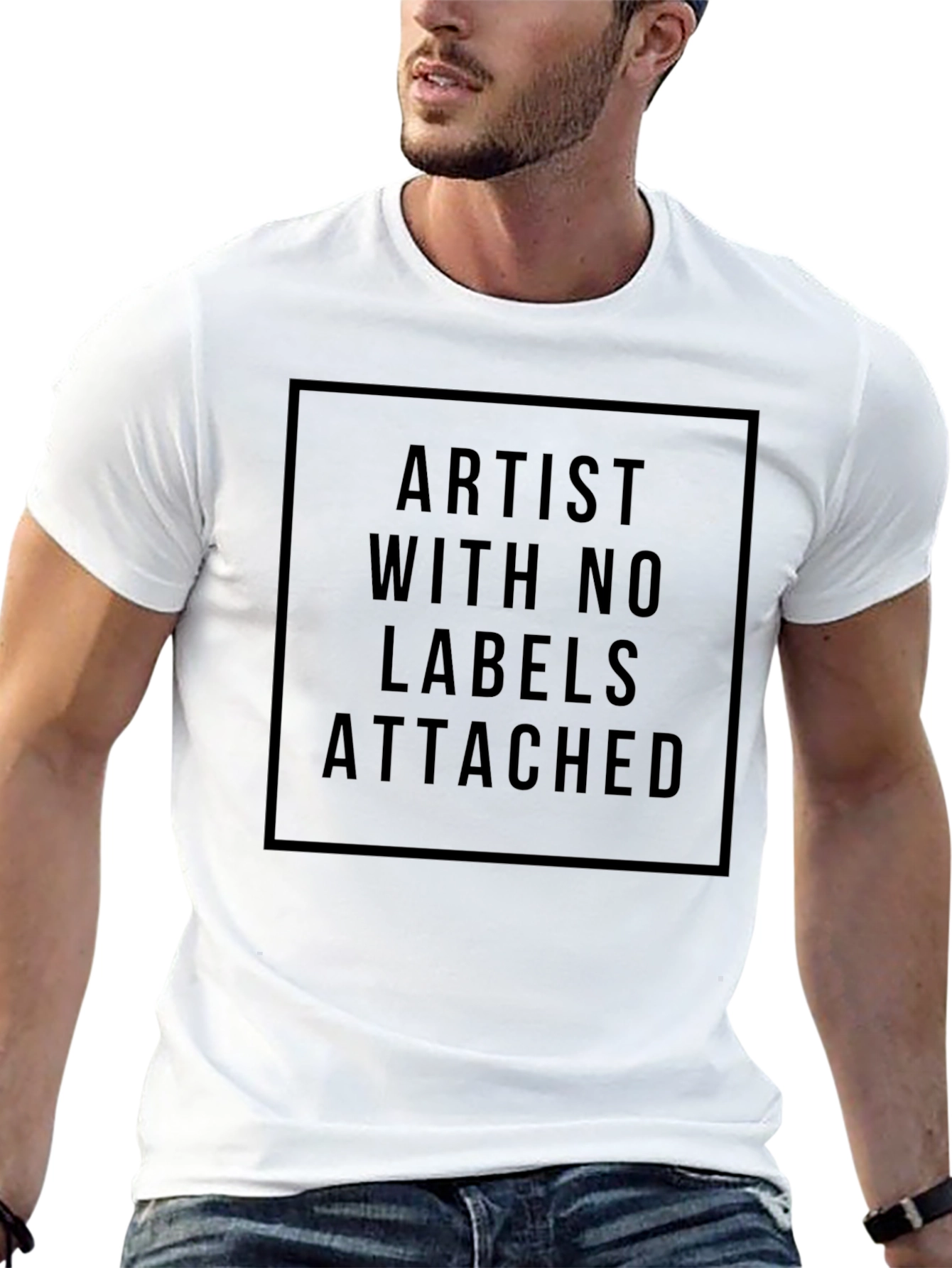 Artist With No Labels Attached Black T-Shirt