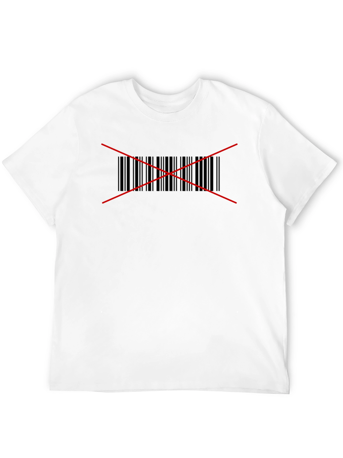Edgy Barcode Rebellion Black T-Shirt