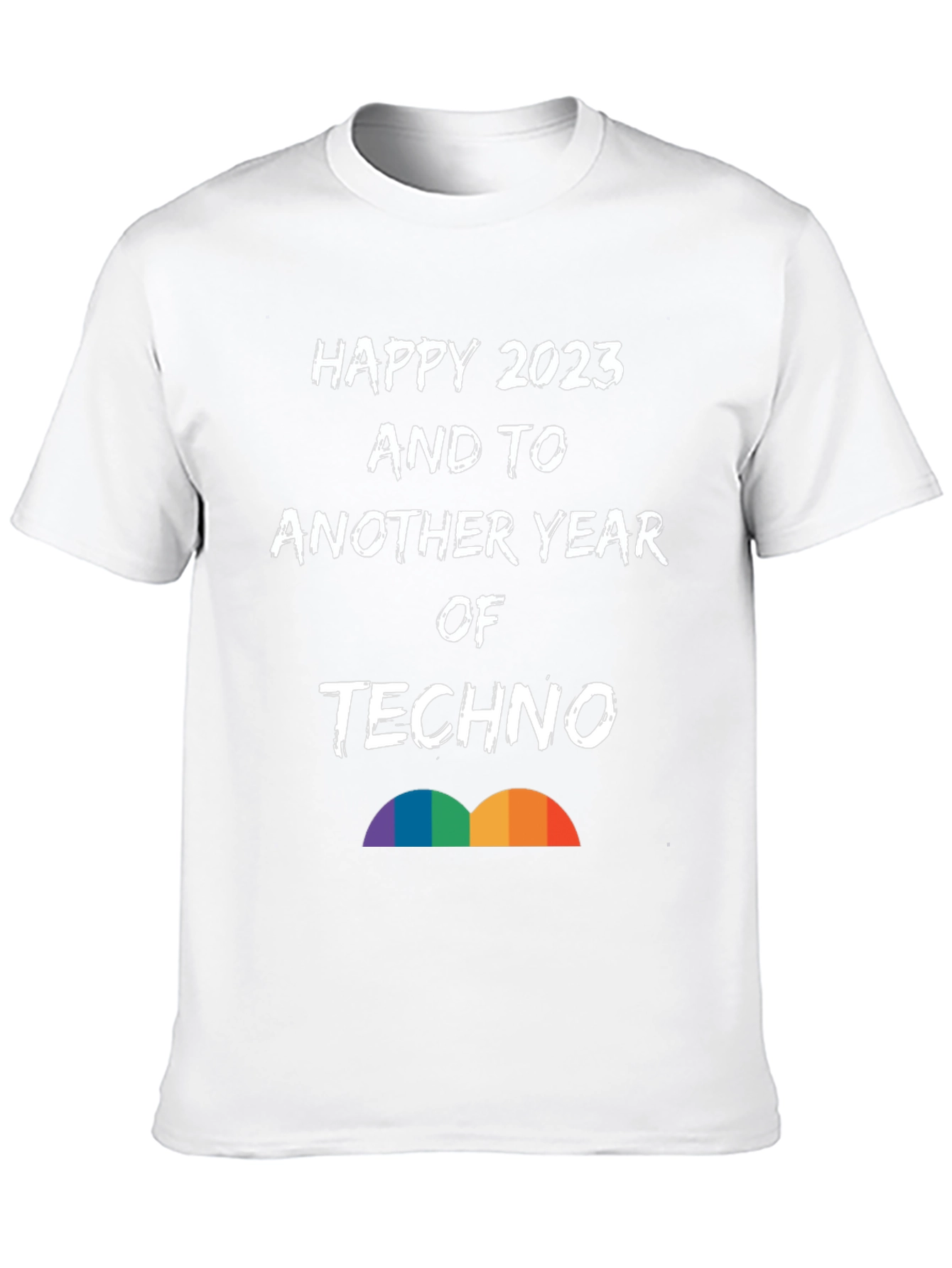 Happy 2023 Techno T-Shirt - Black Graphic Tee