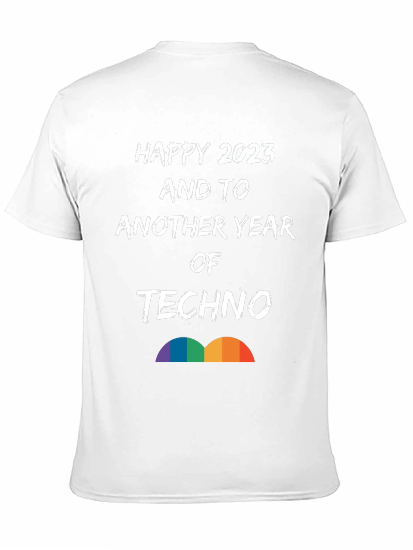 Happy 2023 Techno T-Shirt - Black Graphic Tee