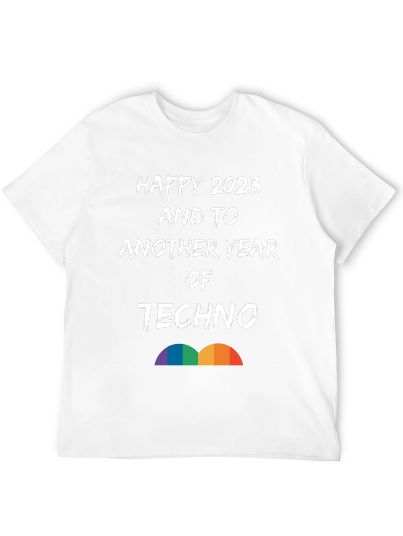 Happy 2023 Techno T-Shirt - Black Graphic Tee