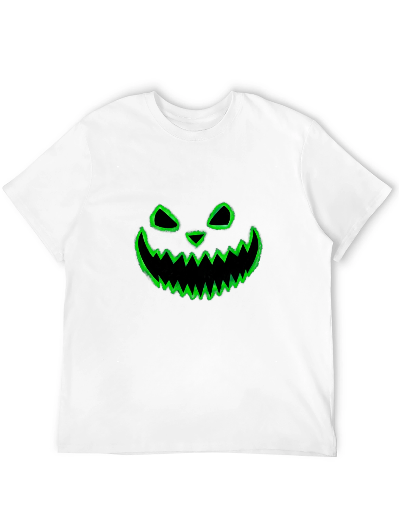 Spooky Pumpkin Face Graphic Tee - Black