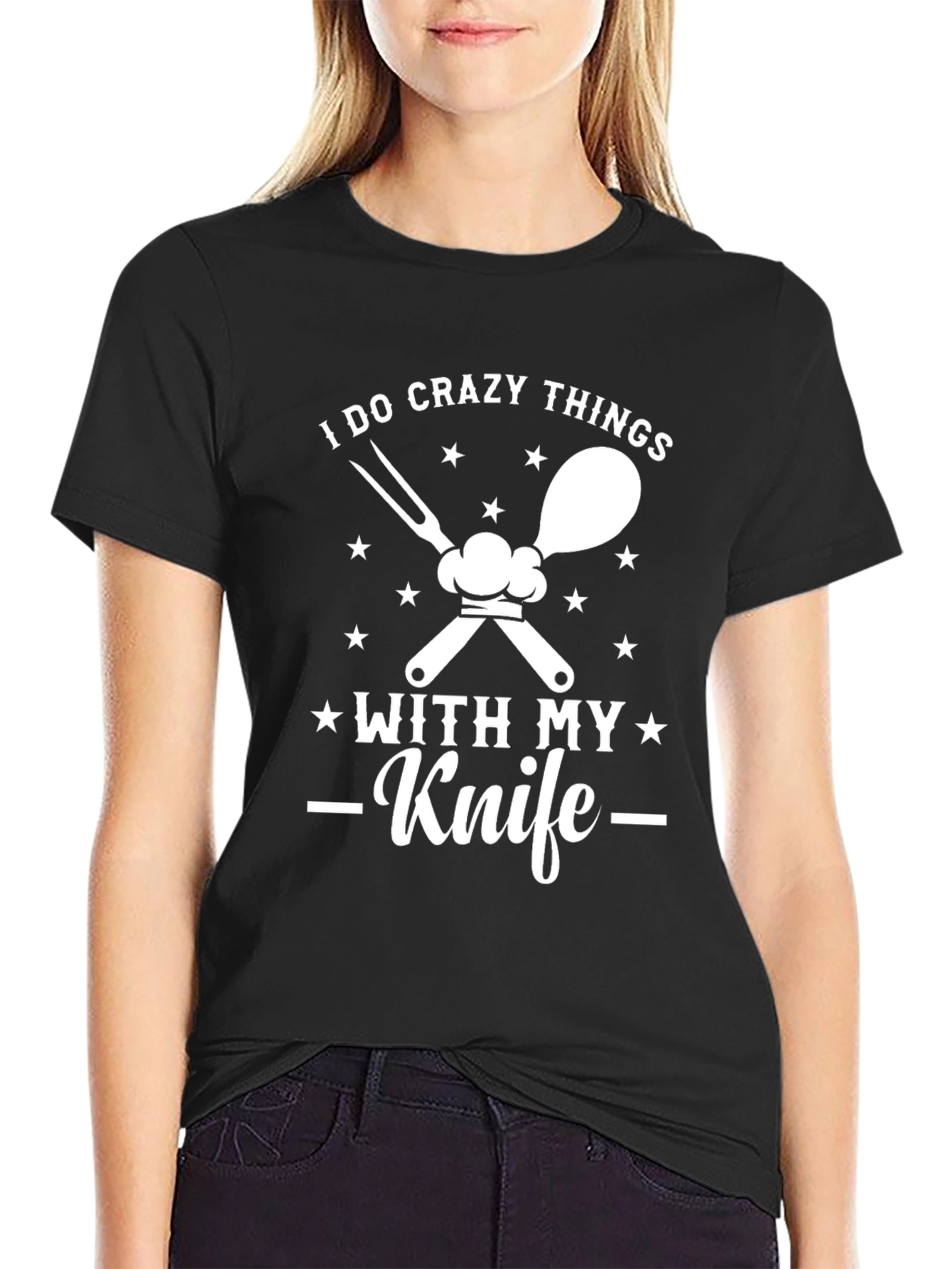 Crazy Things Knife Black T-Shirt