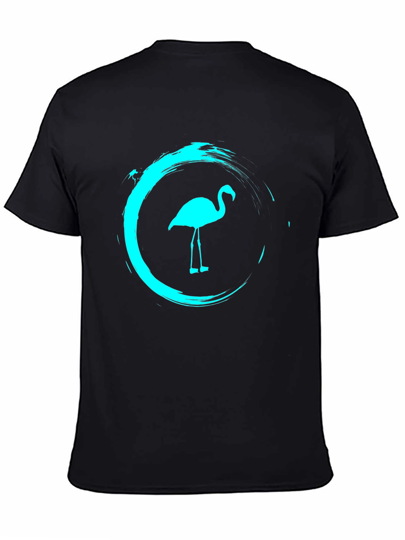 Mens Black Flamingo Graphic Tee