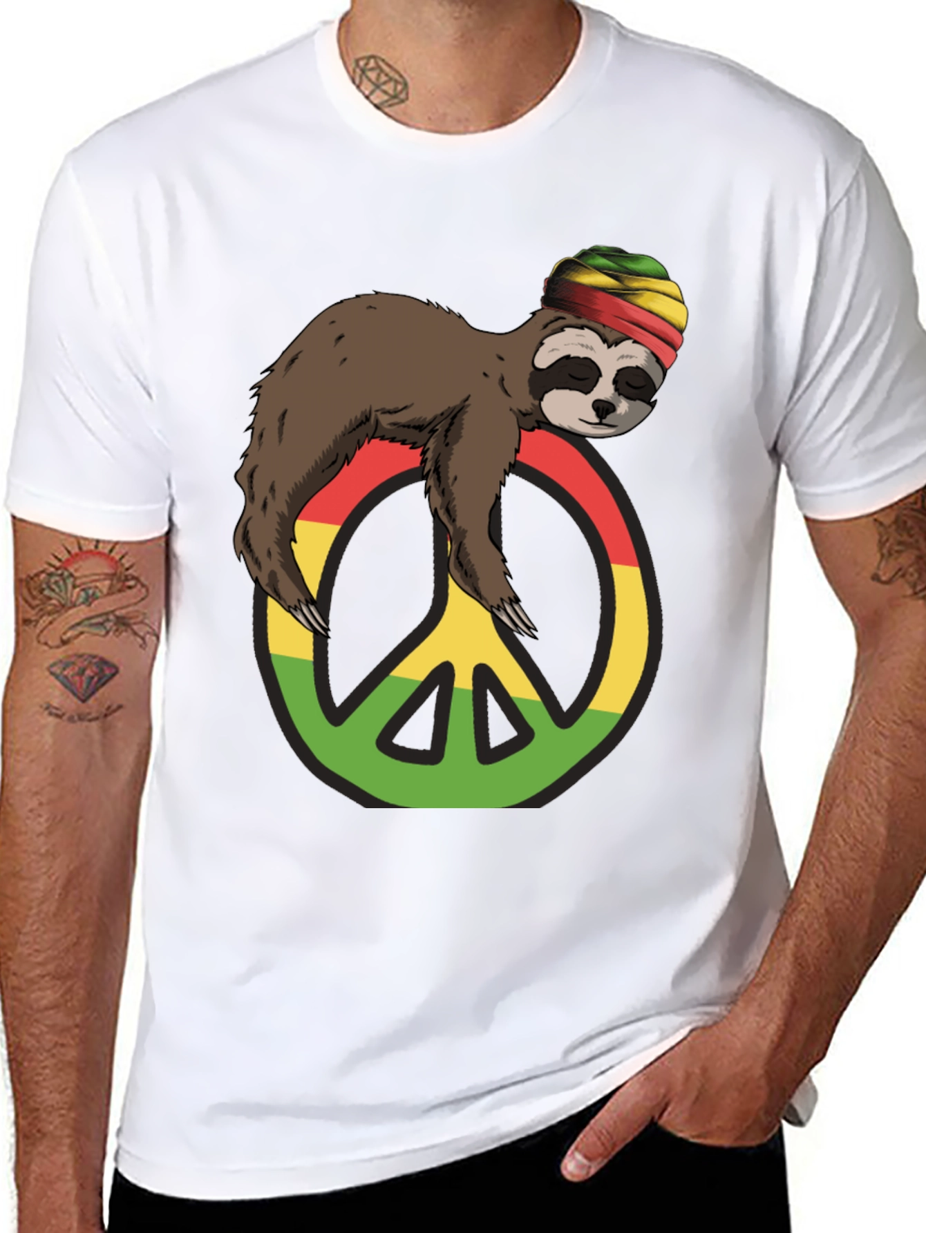 Peace Sloth Rastafarian Shirt