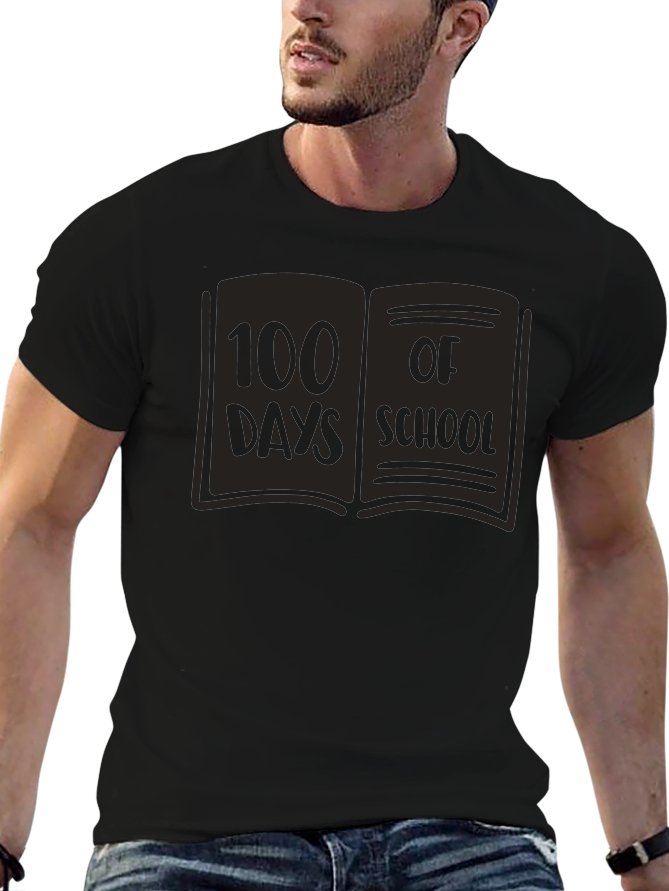 100 Days of School Book Graphic T-Shirt