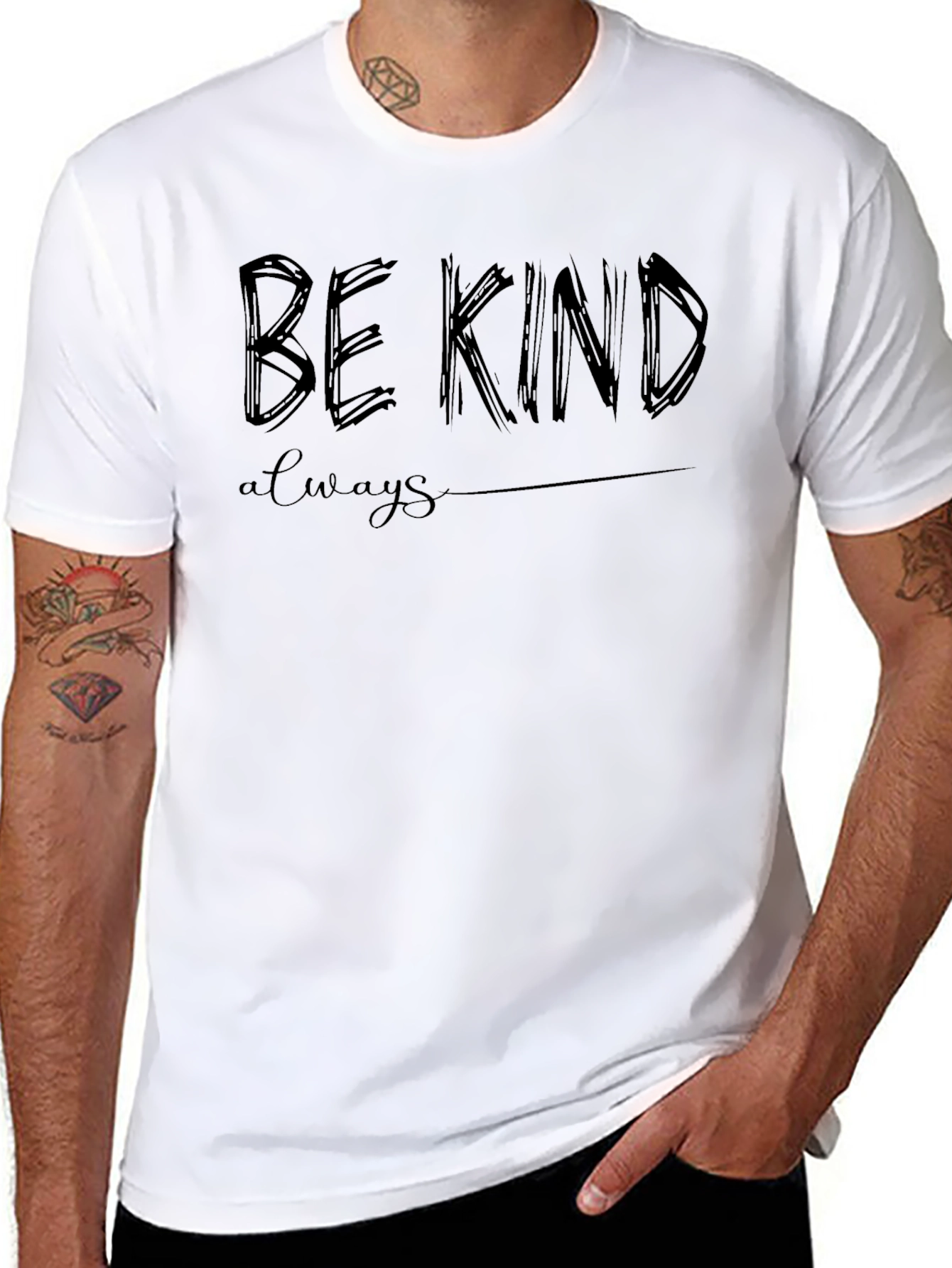Be Kind Always Black Graphic Tee