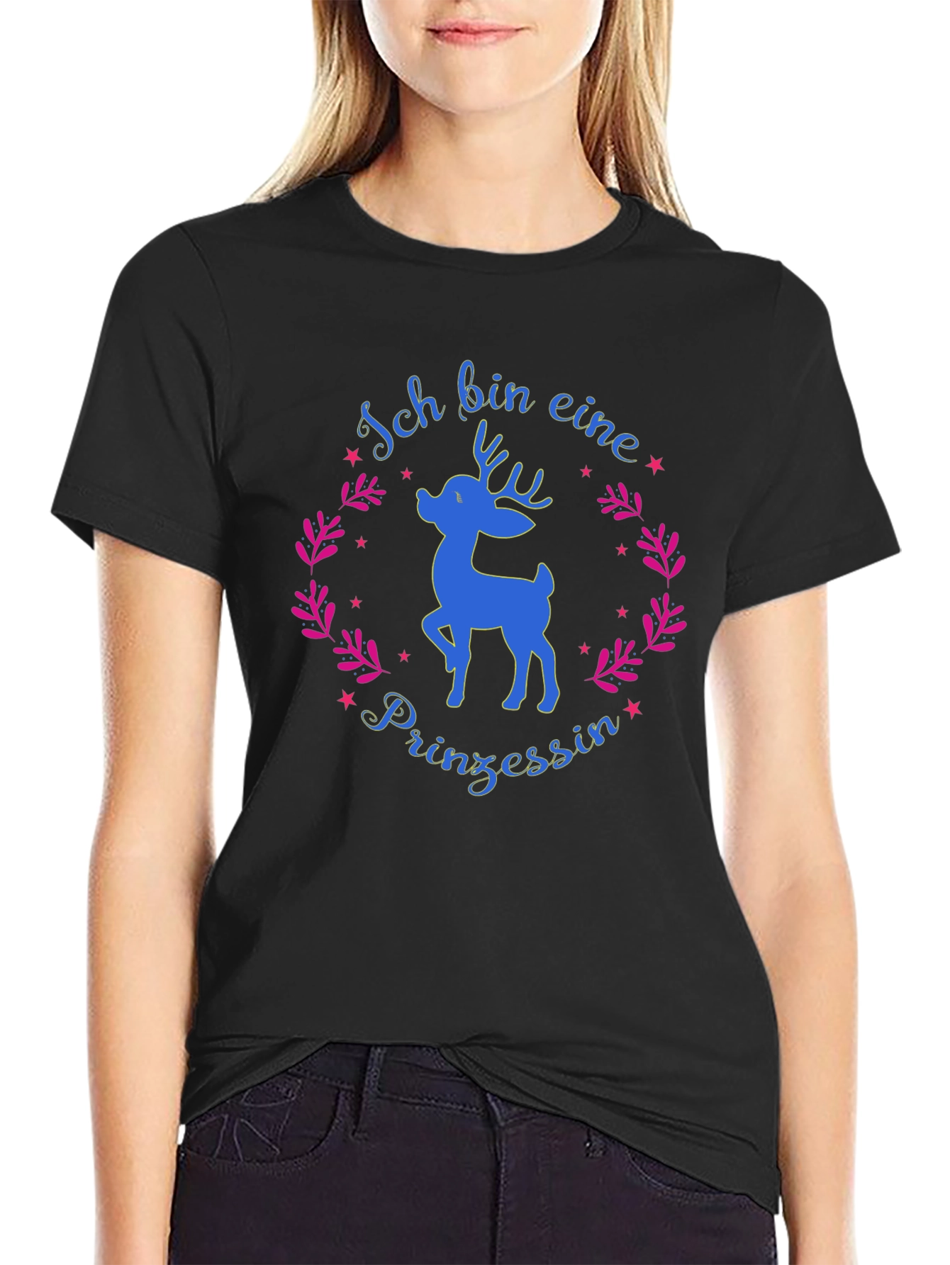Ich Bin Eine Prinzessin T-Shirt - Deer Princess Tee