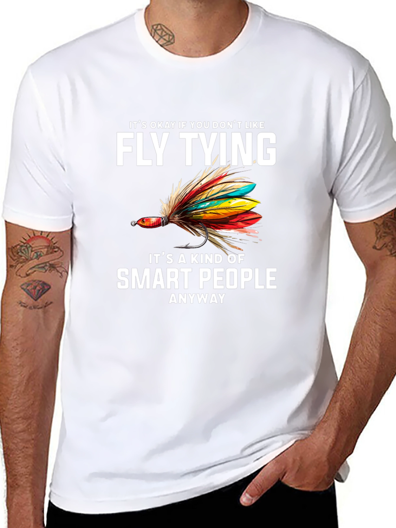 Fly Tying Smart People Graphic Tee