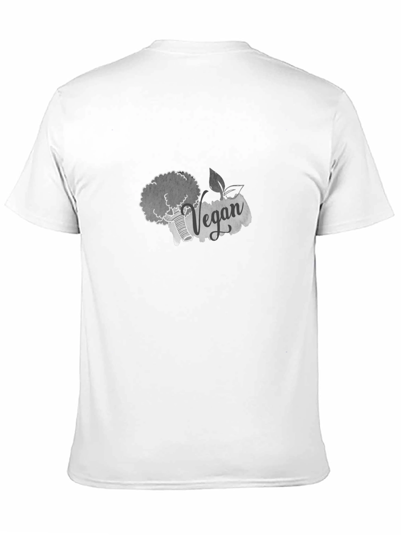 Vegan Broccoli Graphic Tee - Black Cotton T-Shirt