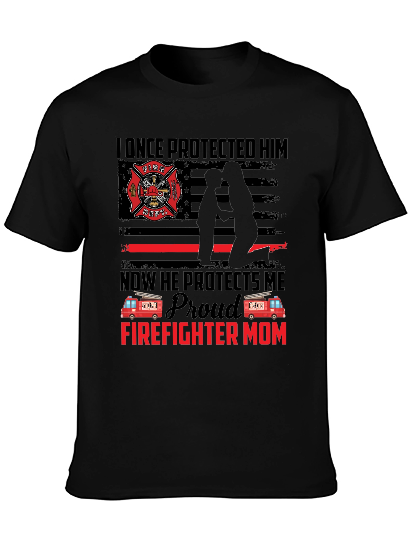 Proud Firefighter Mom T-Shirt