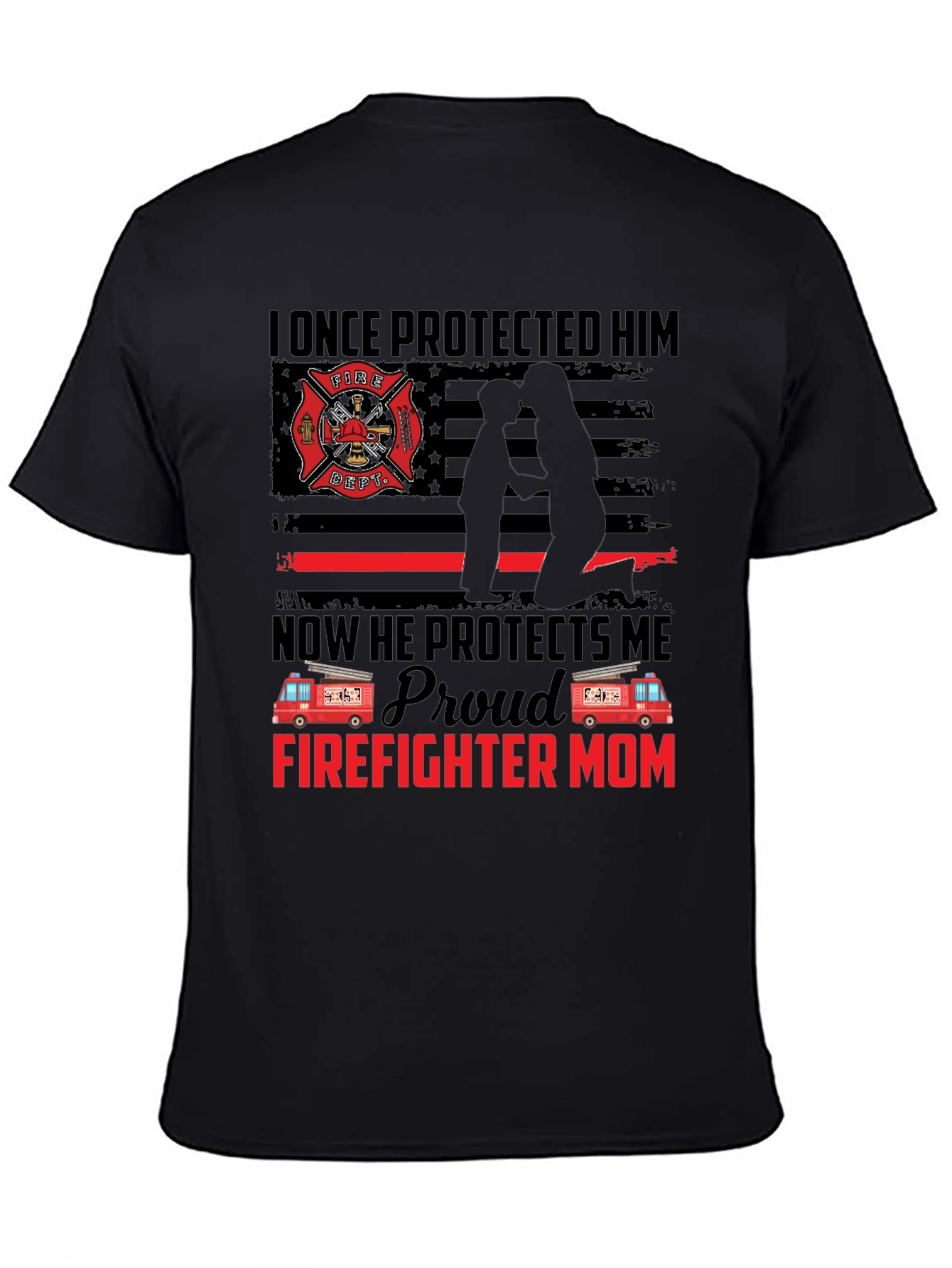 Proud Firefighter Mom T-Shirt