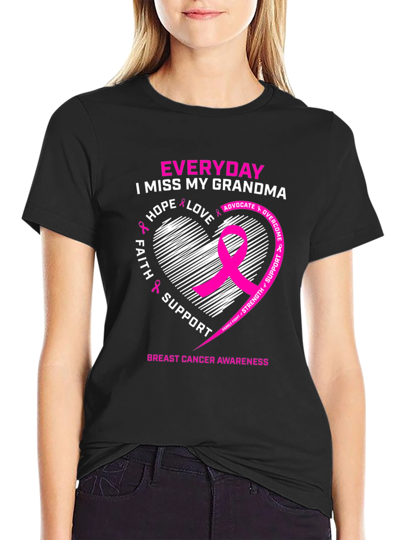 Breast Cancer Awareness I Miss My Grandma T-Shirt