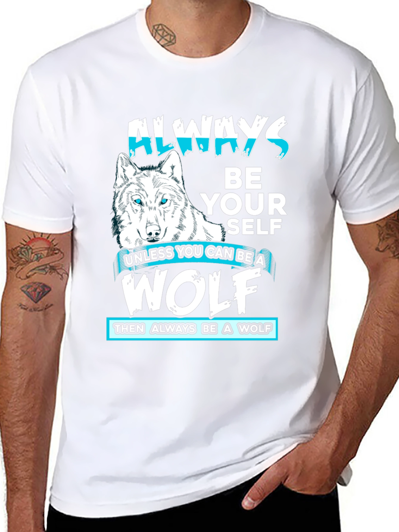 Always Be Yourself Wolf Graphic T-Shirt