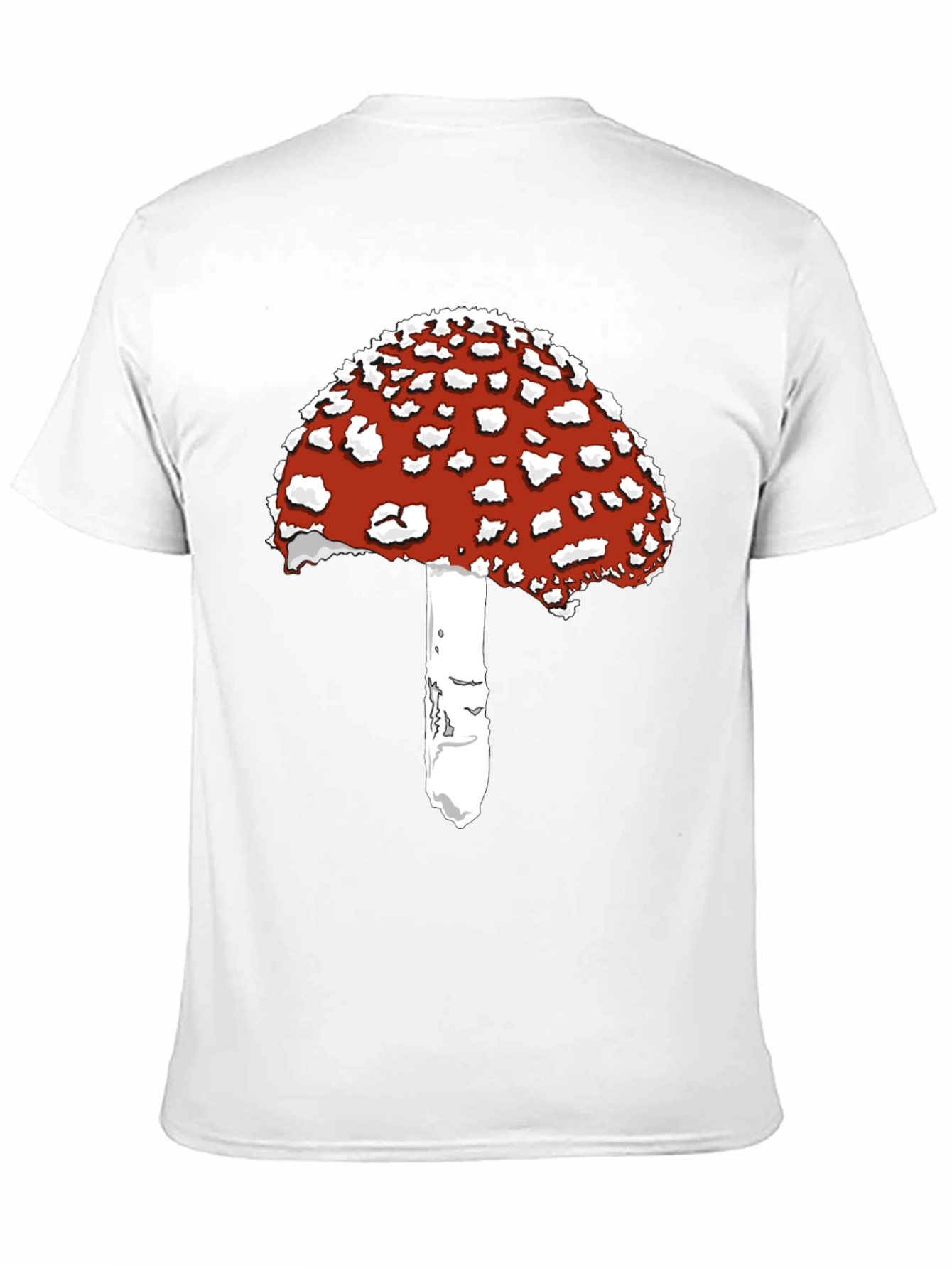 Amanita Mushroom Graphic Tee - Black Cotton T-Shirt