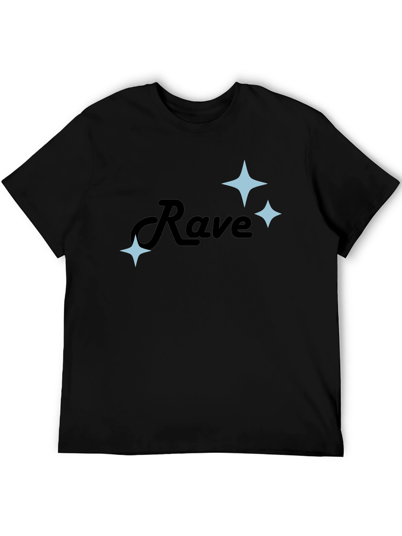 Rave T-Shirt - Black with Sparkle Graphics