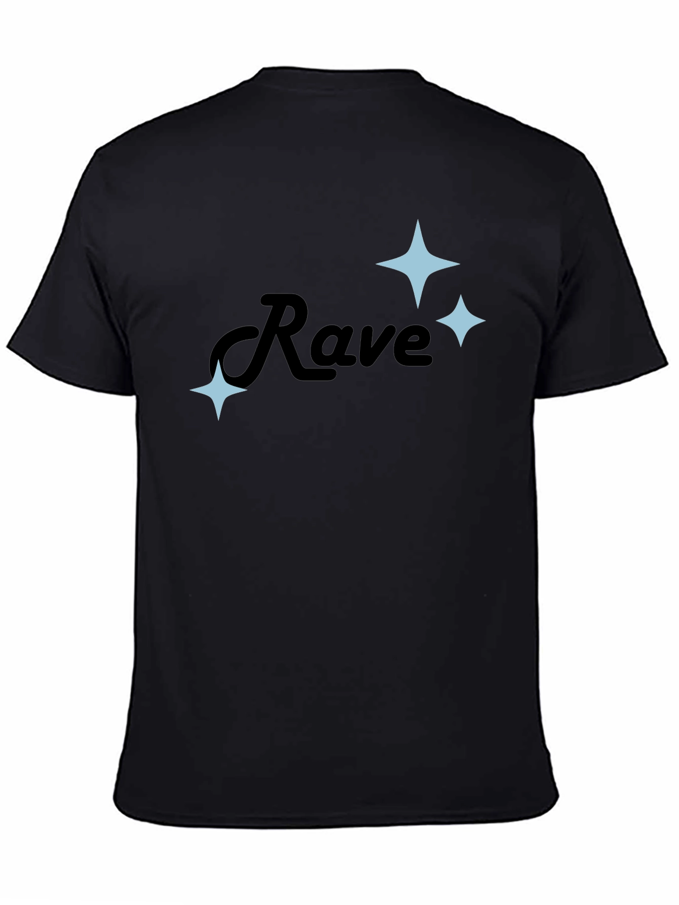 Rave T-Shirt - Black with Sparkle Graphics