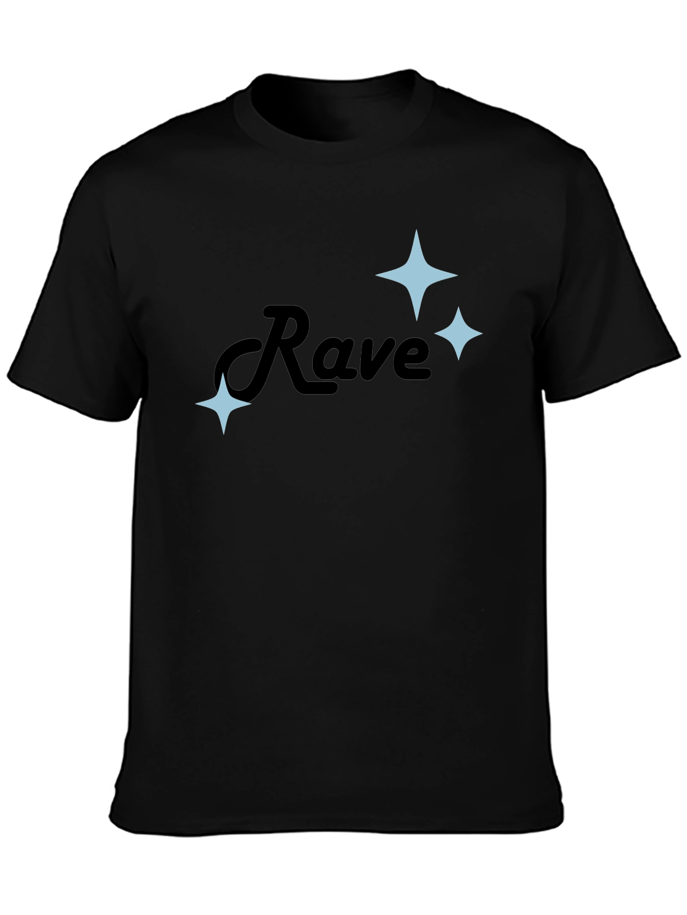 Rave T-Shirt - Black with Sparkle Graphics