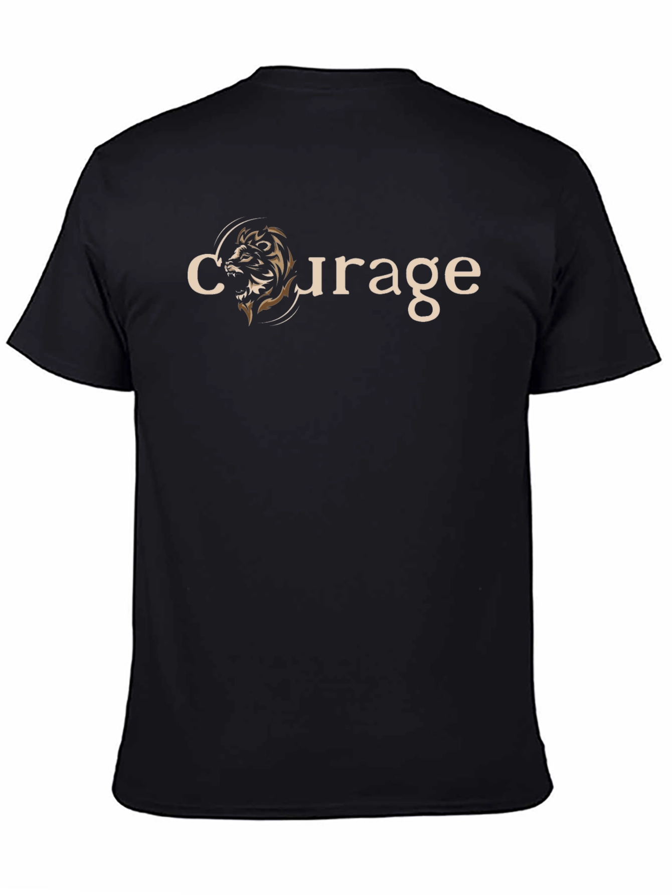 Courage Lion Graphic Tee - Black