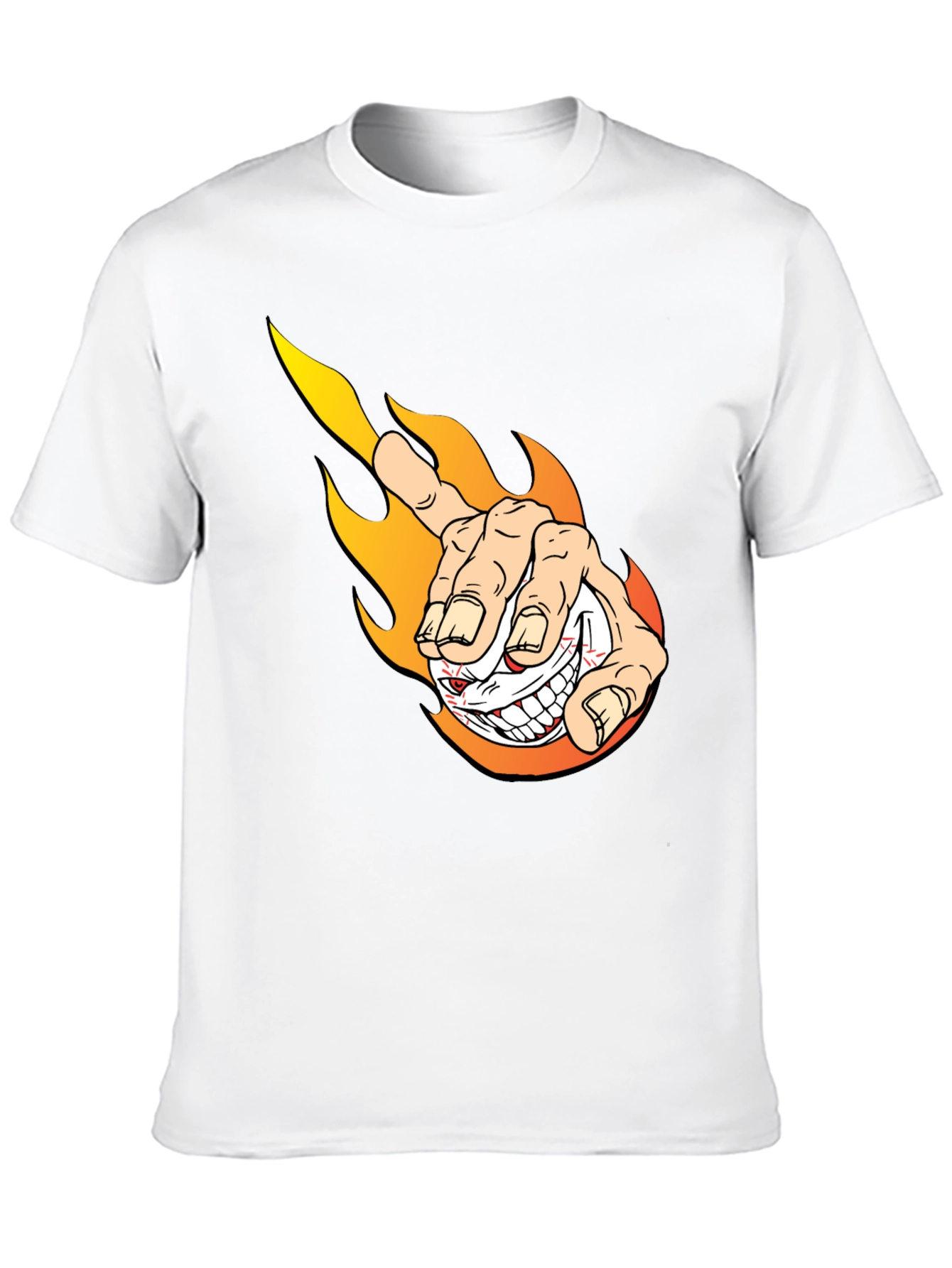 Fiery Finger Point Graphic Tee - Bold Black T-Shirt
