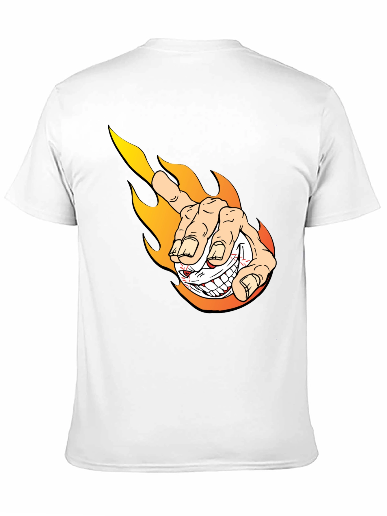 Fiery Finger Point Graphic Tee - Bold Black T-Shirt