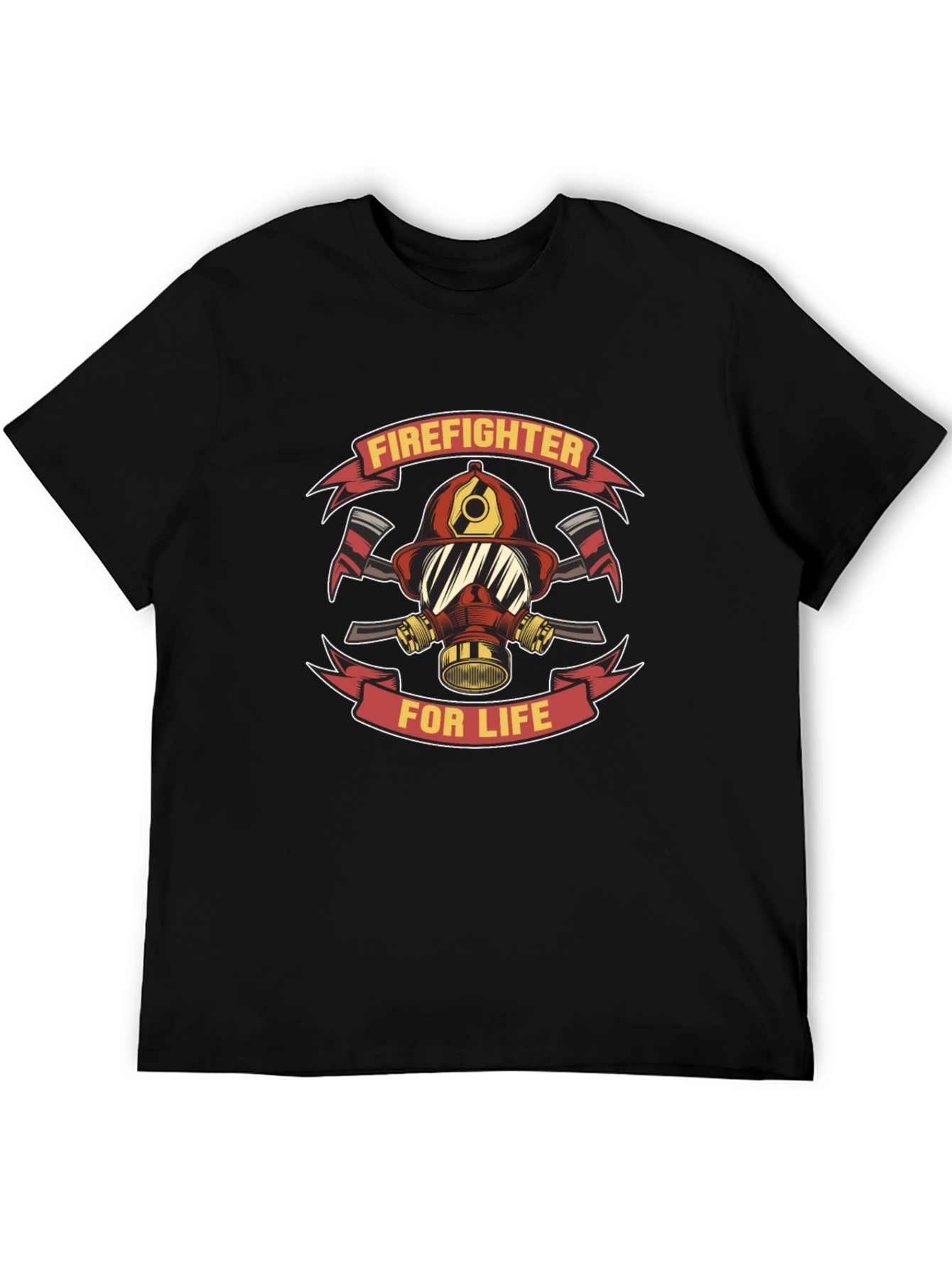 Firefighter For Life Black T-Shirt