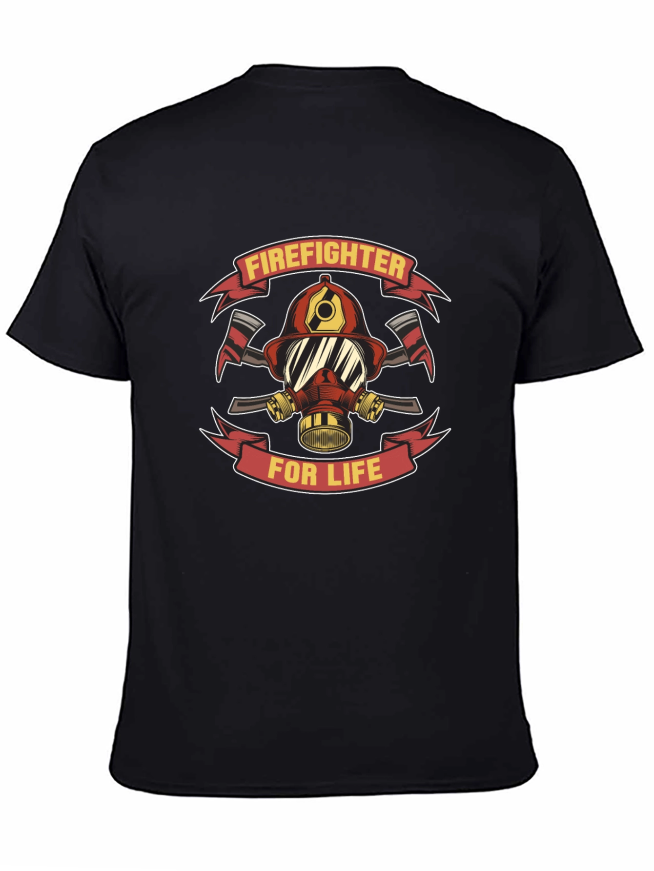 Firefighter For Life Black T-Shirt