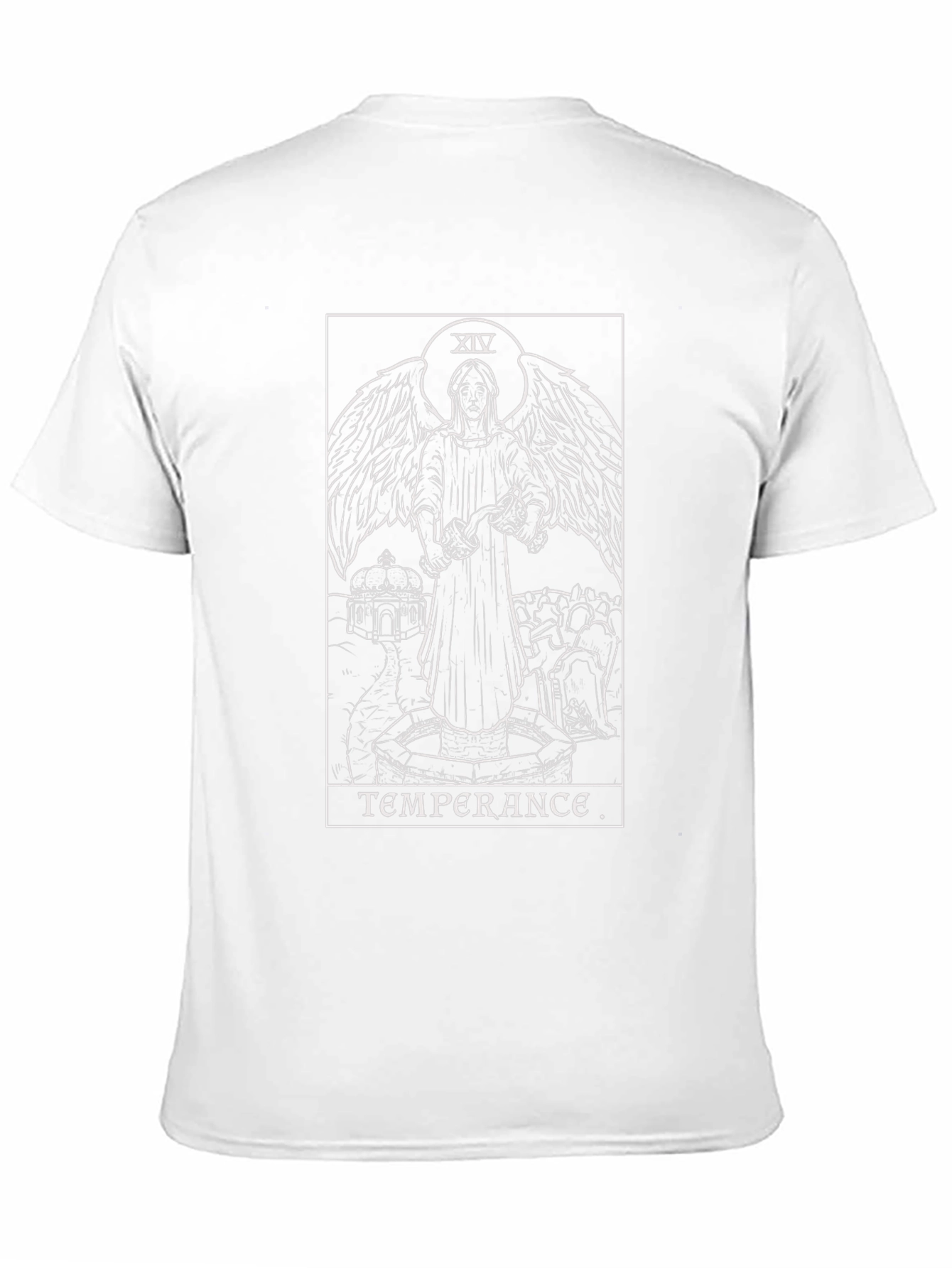 Temperance Tarot Card Graphic Tee - Unisex Black T-Shirt