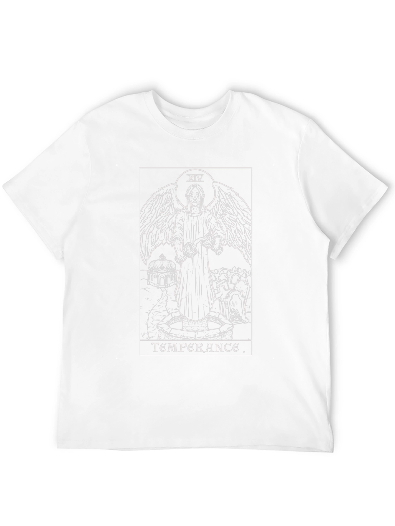 Temperance Tarot Card Graphic Tee - Unisex Black T-Shirt
