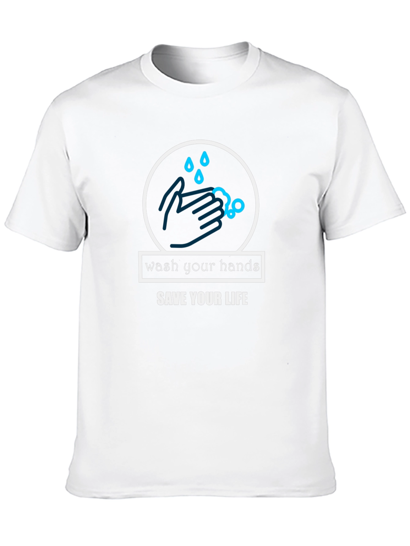 Wash Your Hands Save Your Life Black T-Shirt