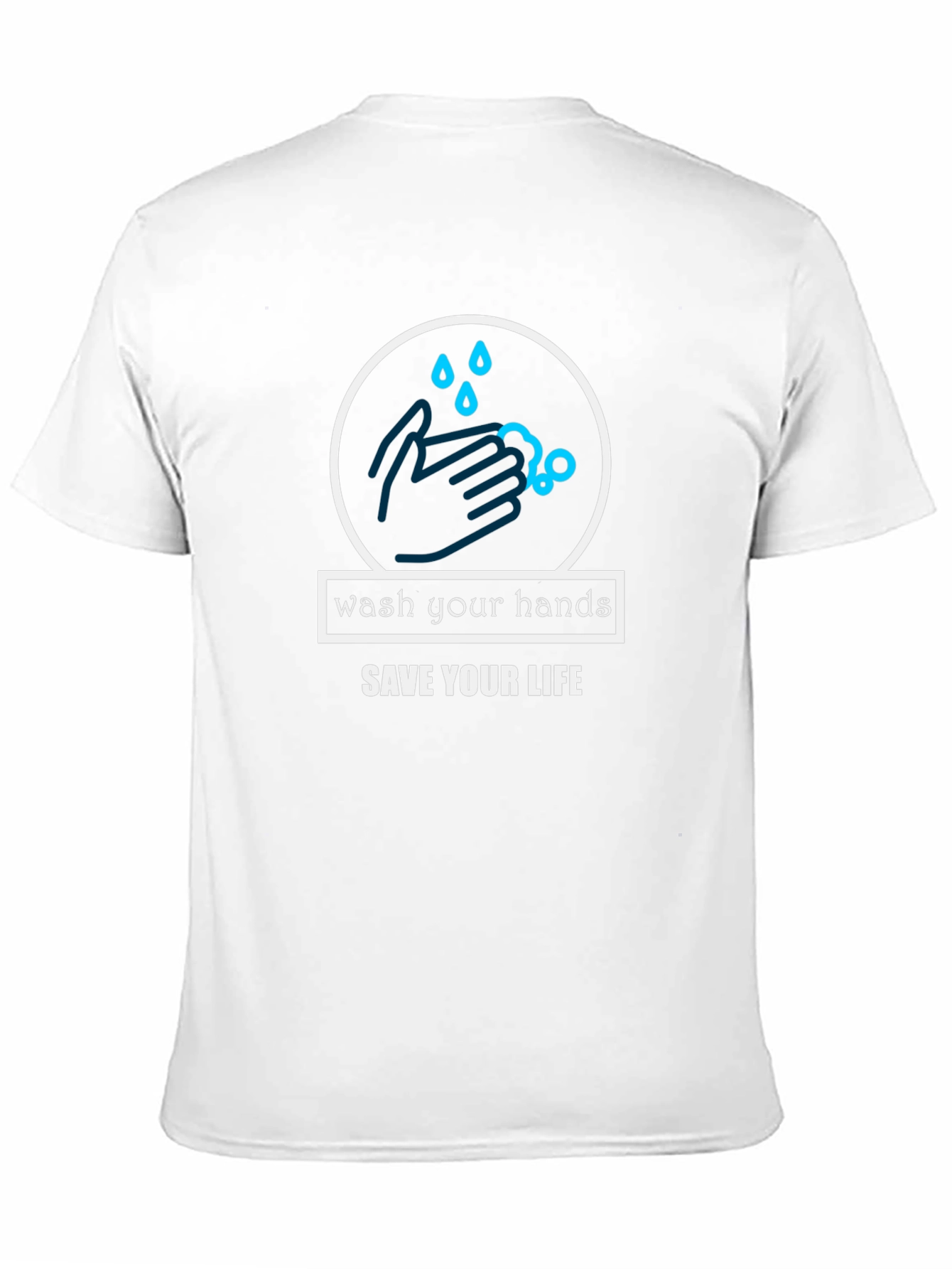 Wash Your Hands Save Your Life Black T-Shirt