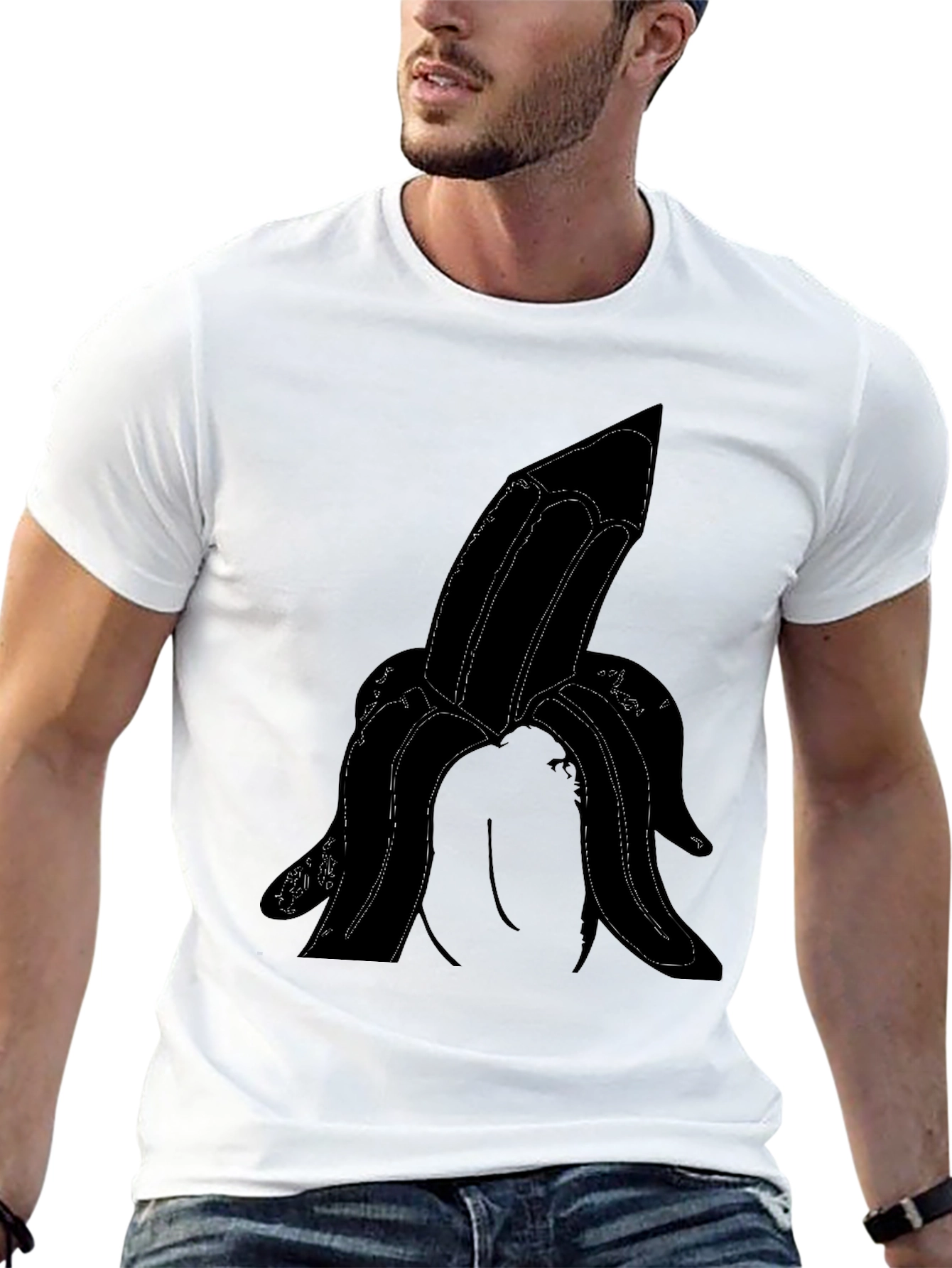 Novelty Banana Graphic Tee - Adult Humor T-Shirt