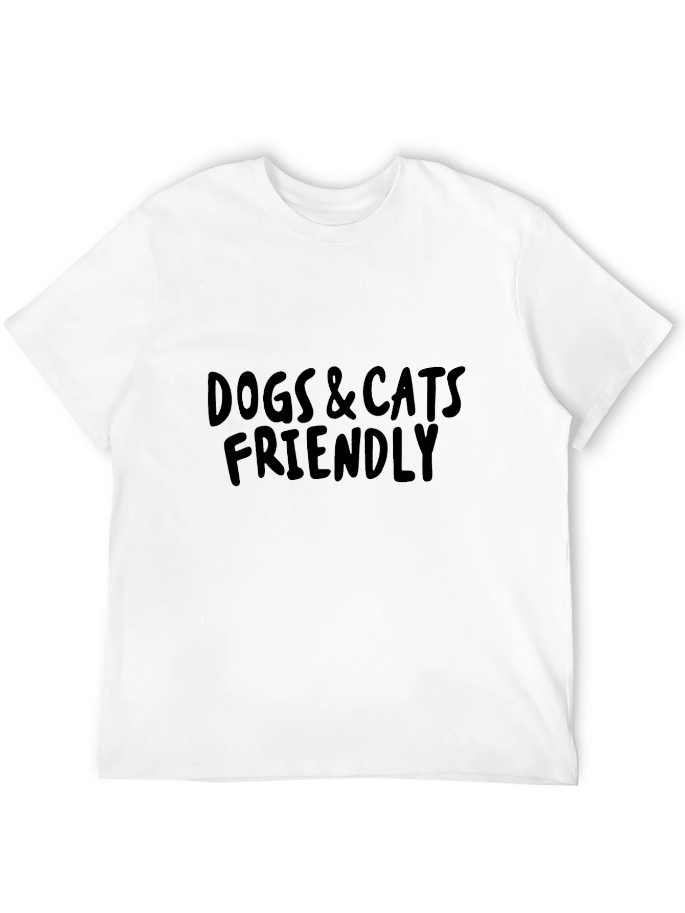 Dogs & Cats Friendly Black Graphic Tee