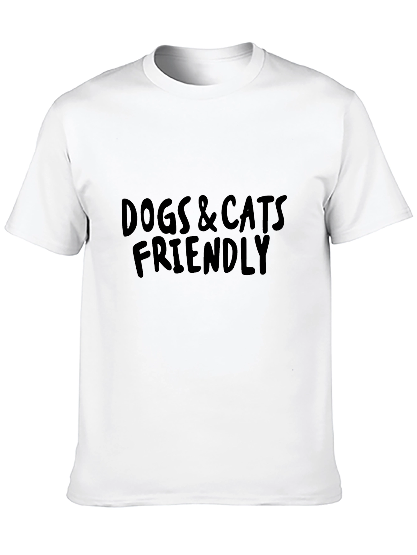 Dogs & Cats Friendly Black Graphic Tee