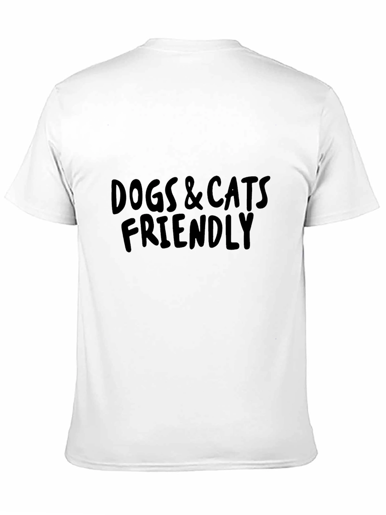 Dogs & Cats Friendly Black Graphic Tee