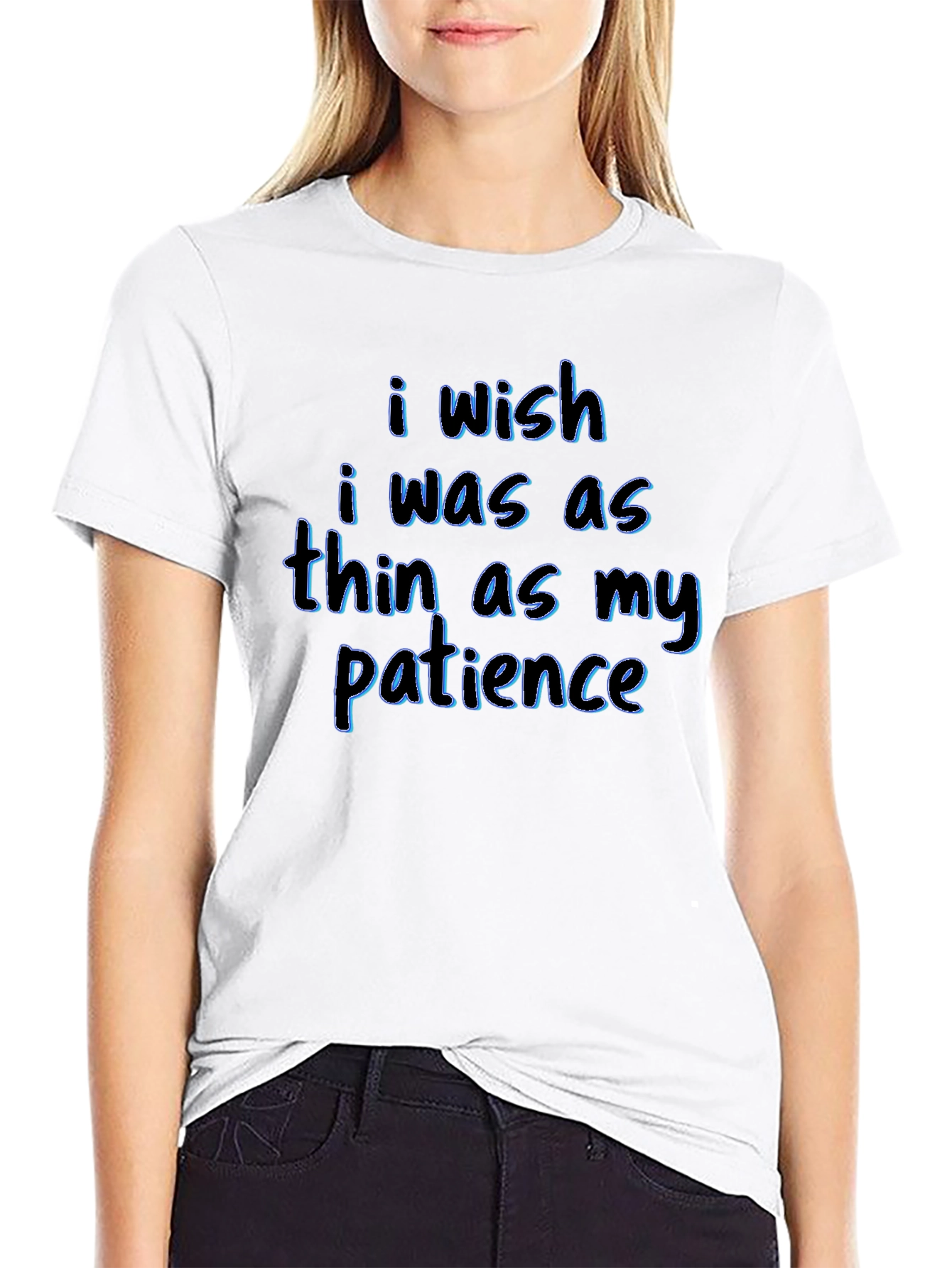 Wish I Was Thin T-Shirt - Humorous Tee