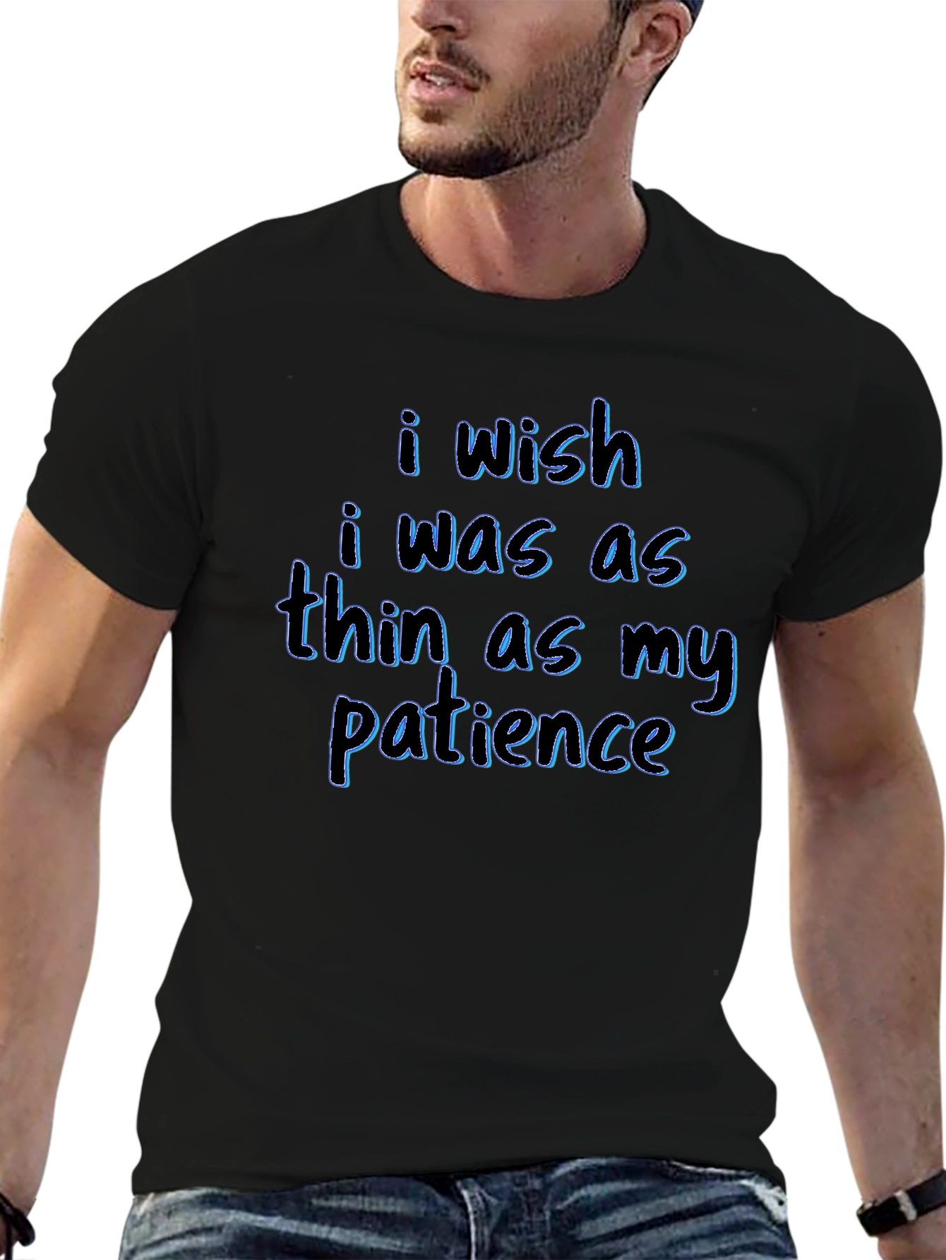 Wish I Was Thin T-Shirt - Humorous Tee
