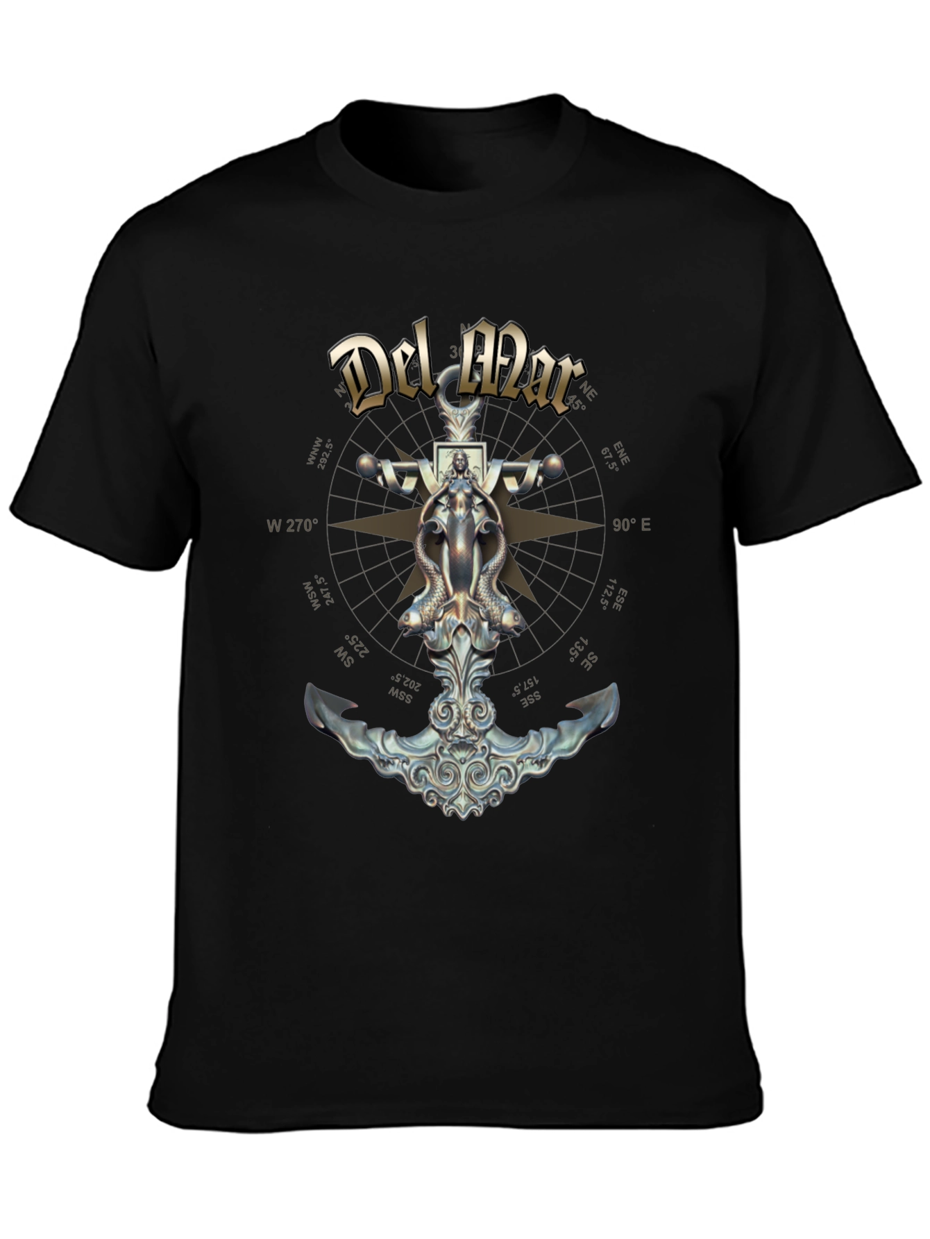 Nautical Del Mar Anchor Graphic T-Shirt