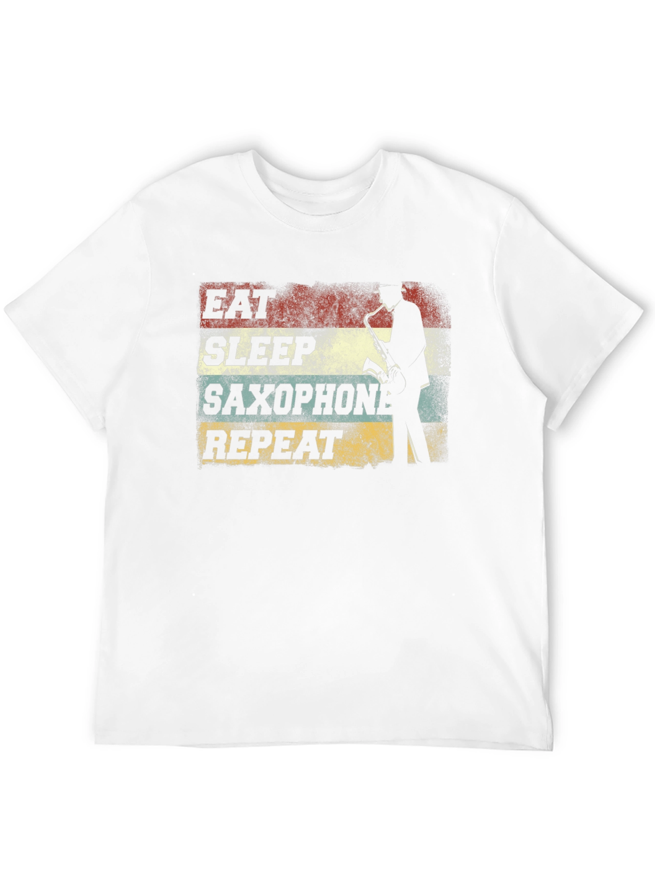 Eat Sleep Saxophone Repeat Black T-Shirt
