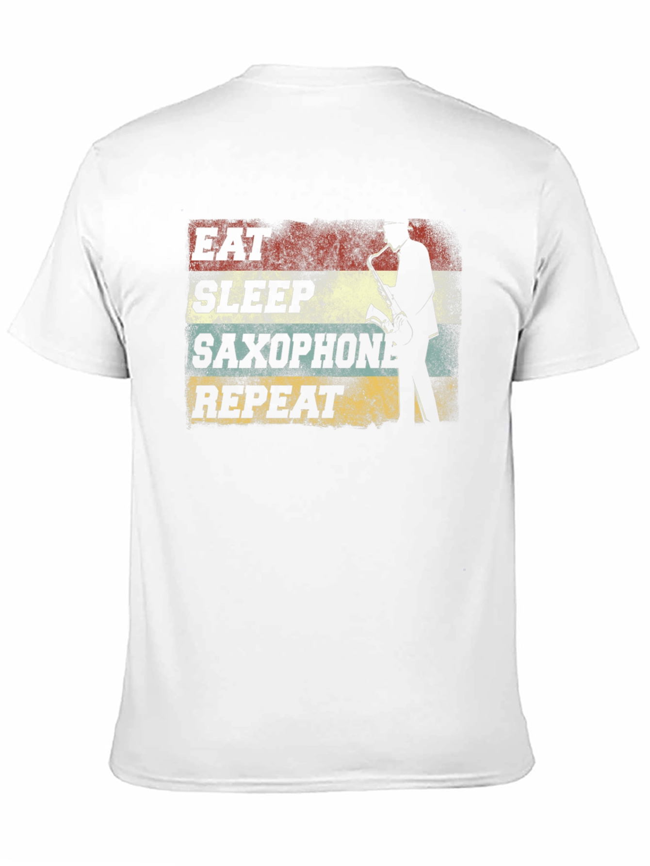 Eat Sleep Saxophone Repeat Black T-Shirt