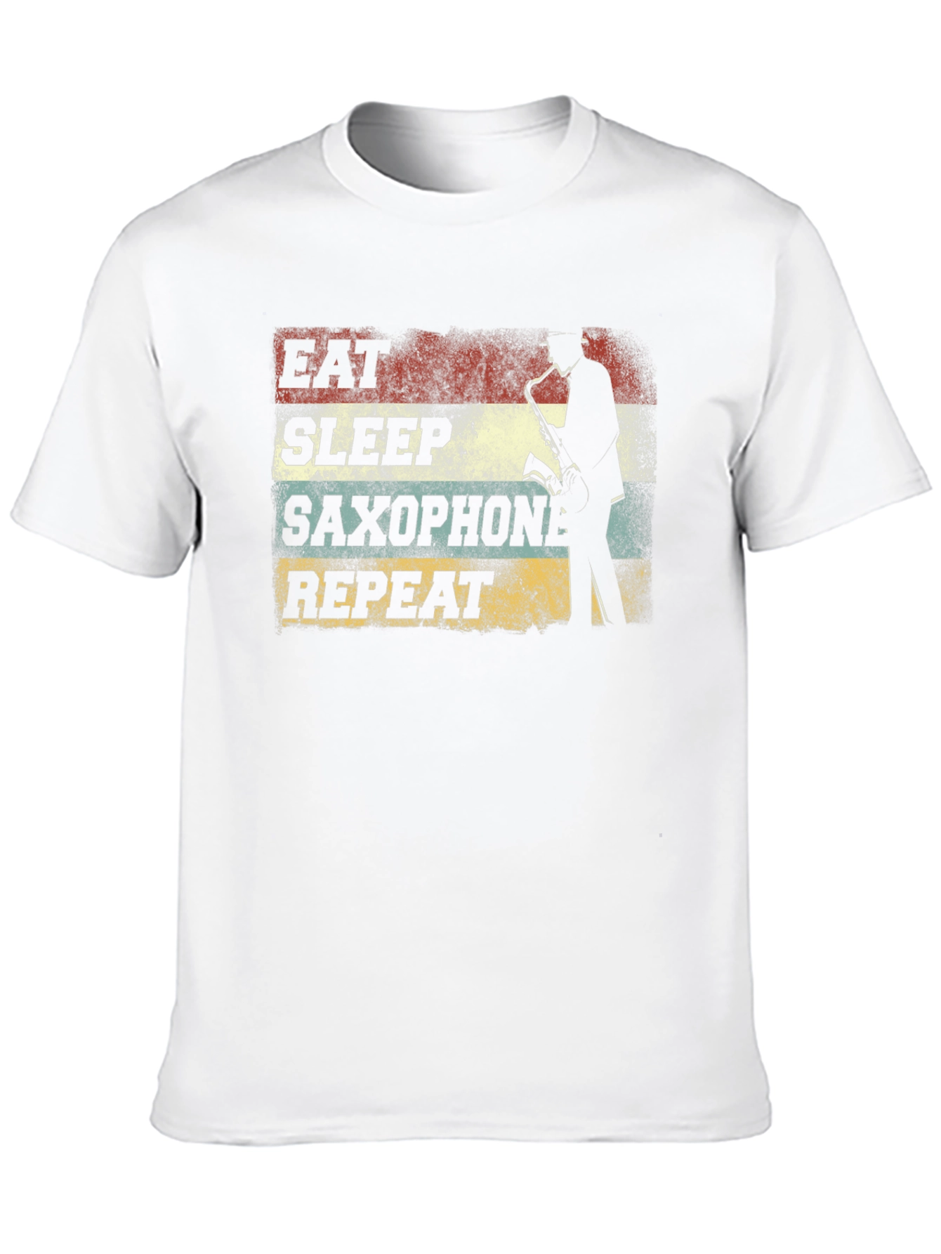 Eat Sleep Saxophone Repeat Black T-Shirt