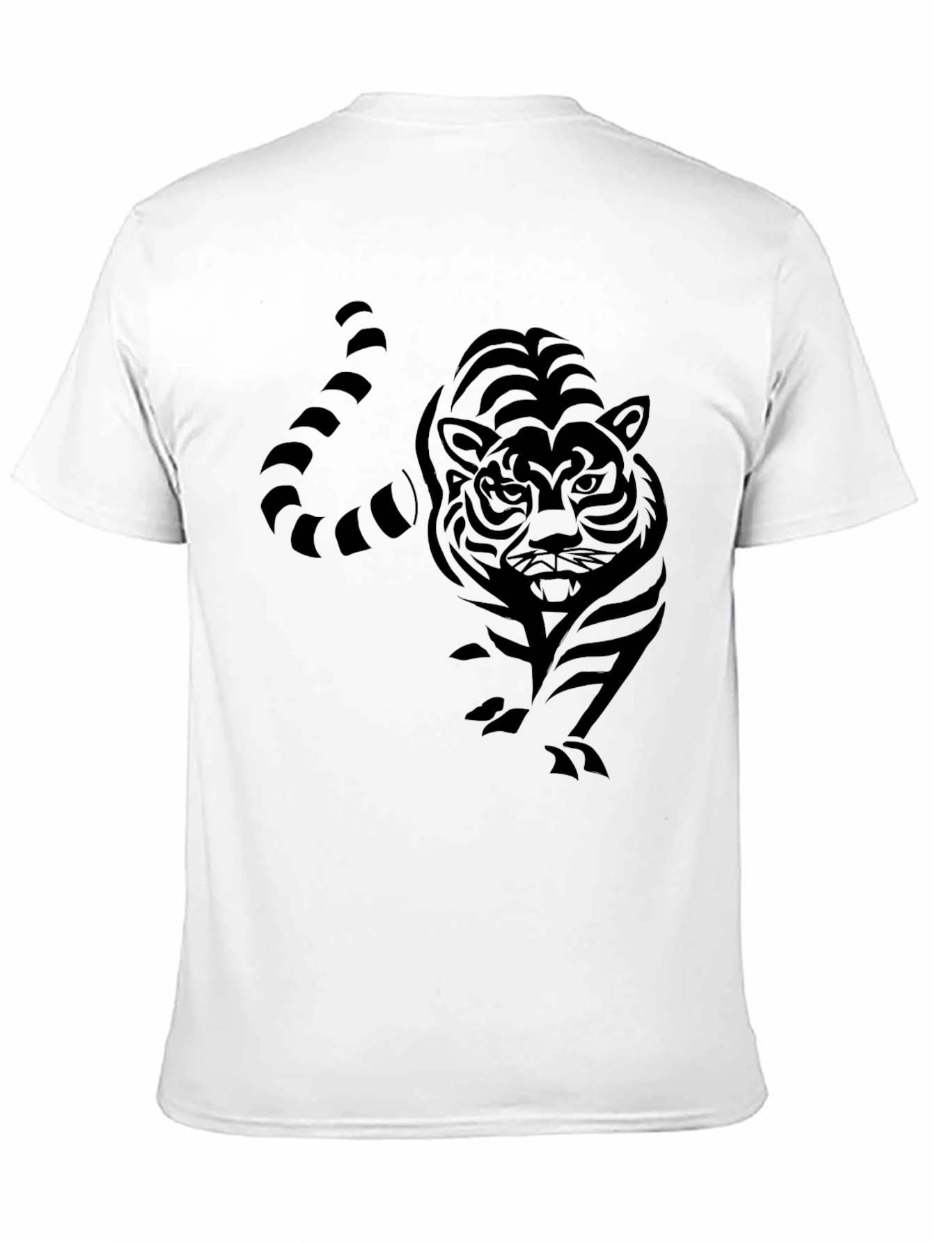 Black Tiger Graphic Tee - Striking Animal Design